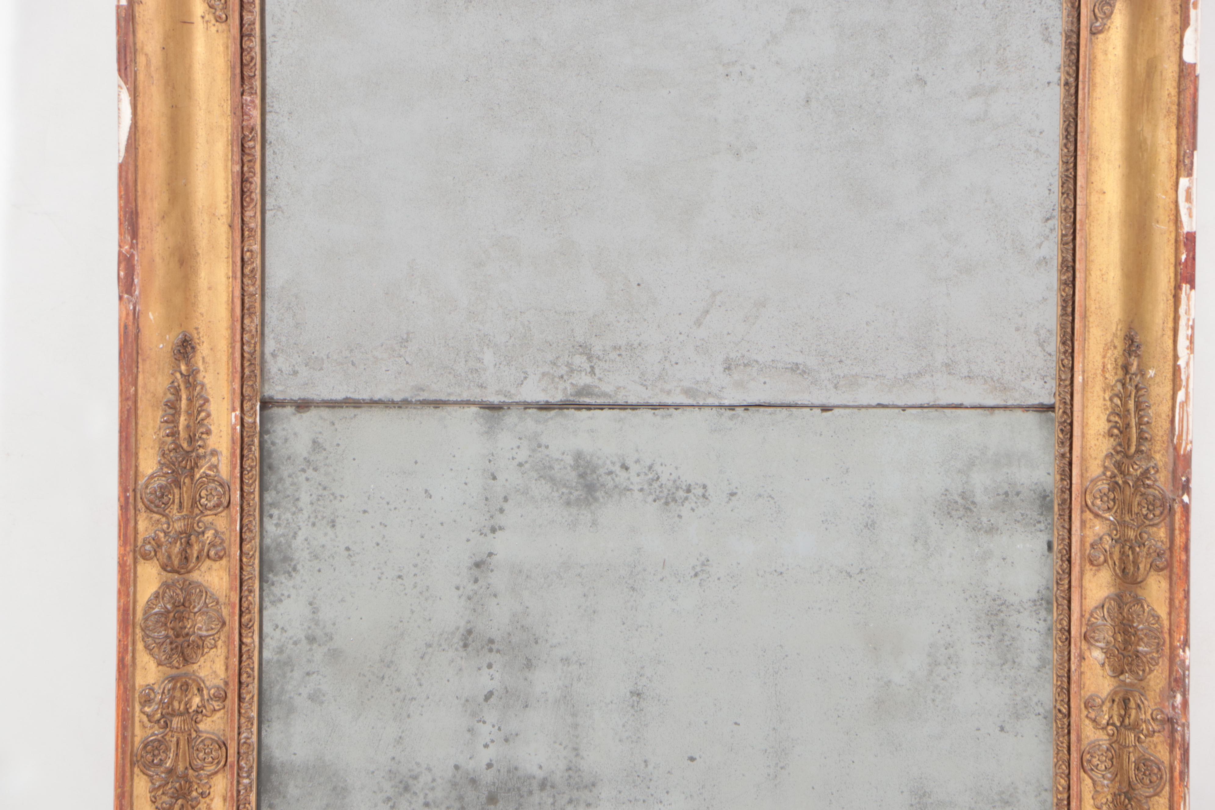 French Empire Giltwood and Composition Mirror, Early 19th Century