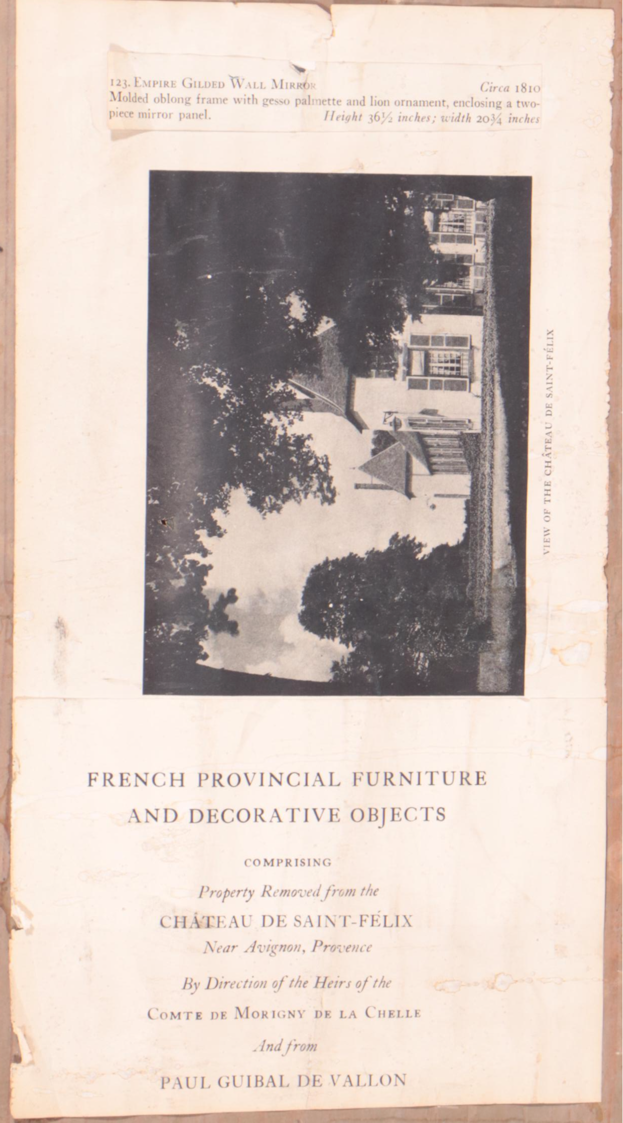 French Empire Giltwood and Composition Mirror, Early 19th Century