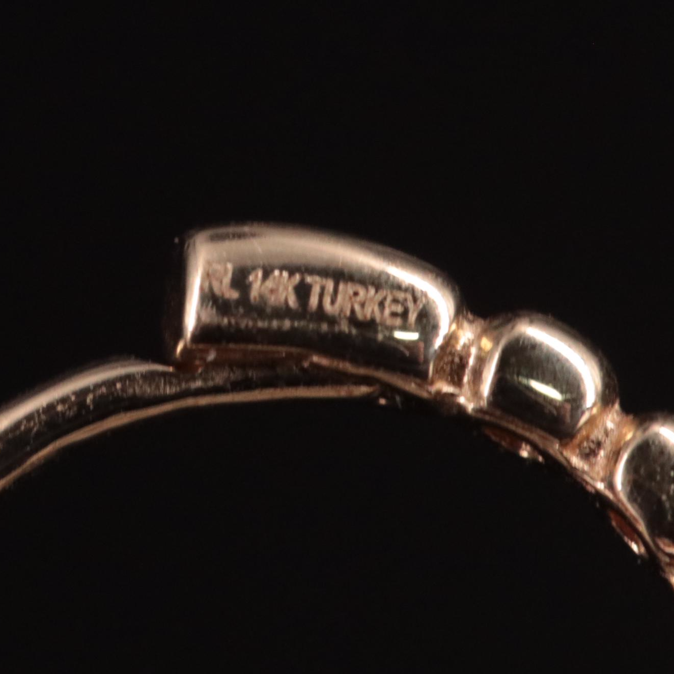 14K Huggie Drop Earrings