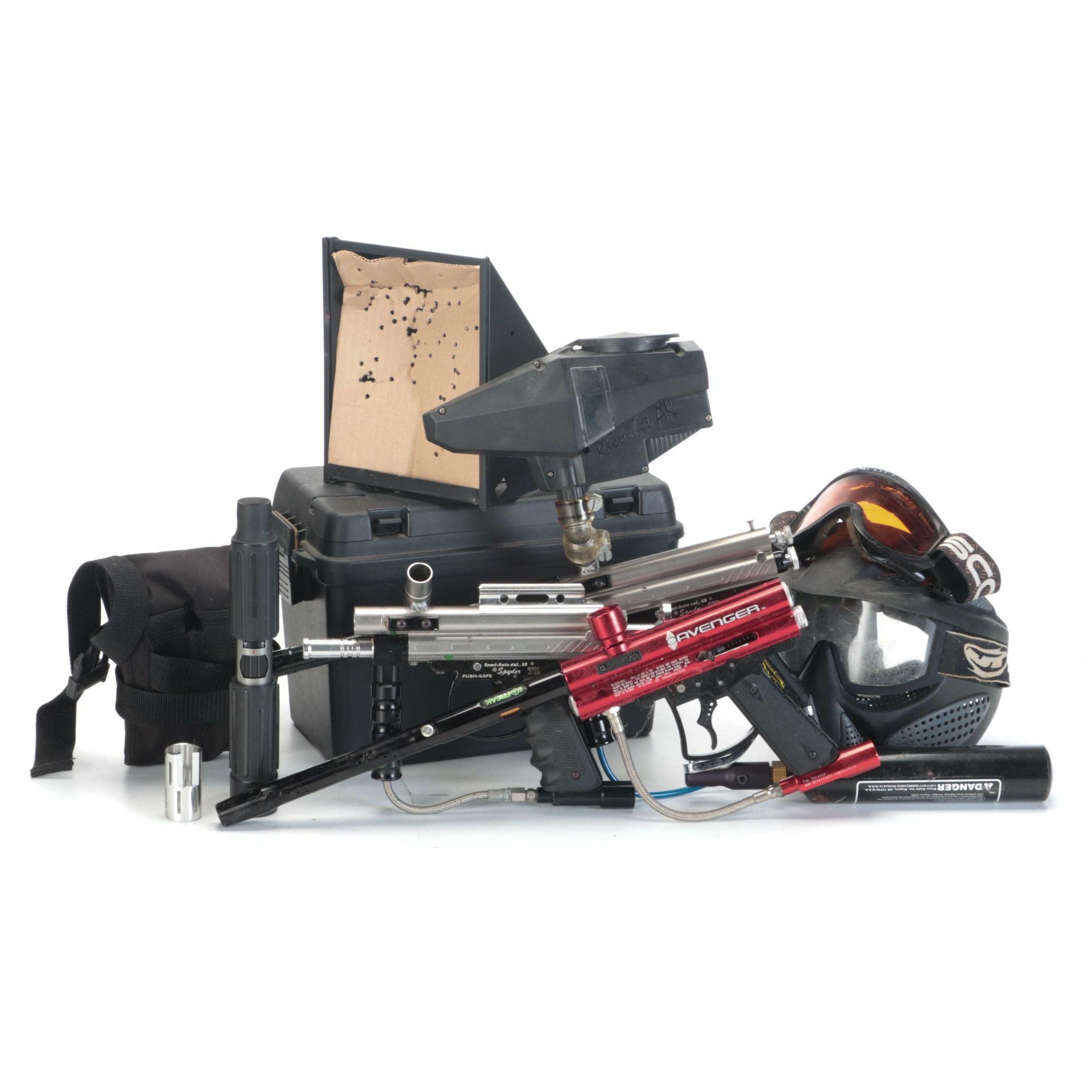 Avenger and Spyder Paintball Guns with Accessories EBTH