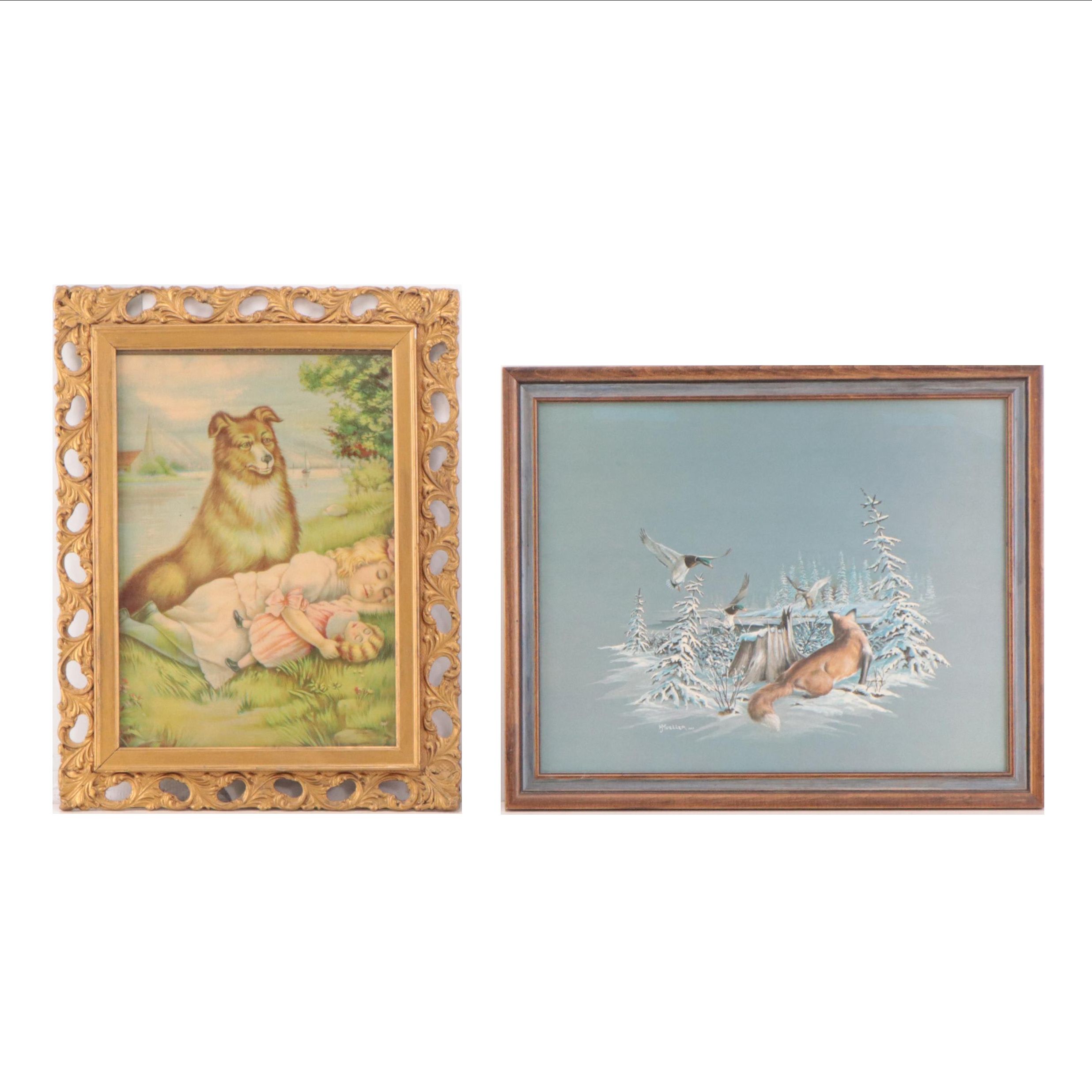 James Lee Co. Chromolithograph "Touch Her if You Dare," Circa 1911 and More