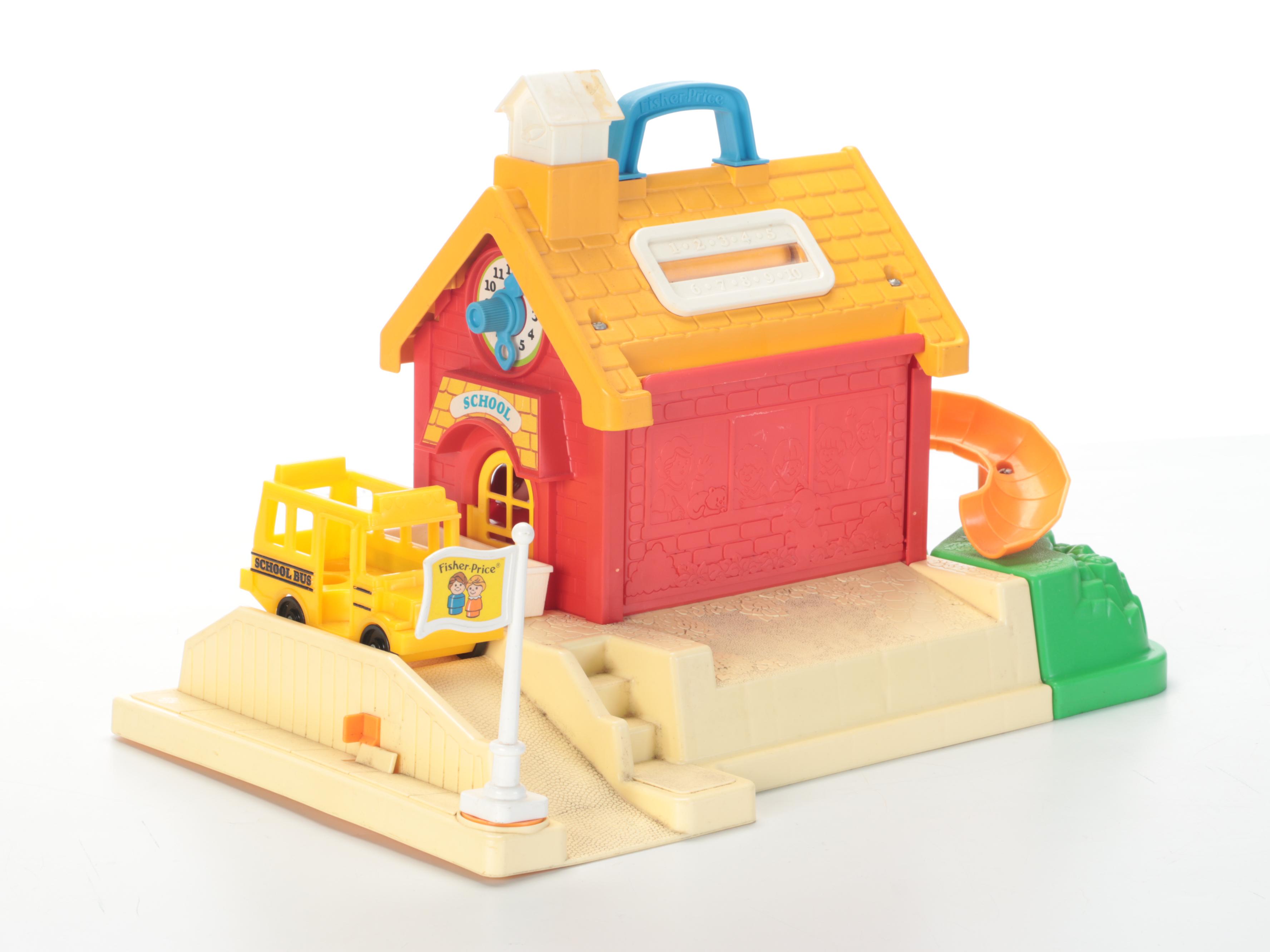 Fisher-Price Little People Main Street and School House, 1980s