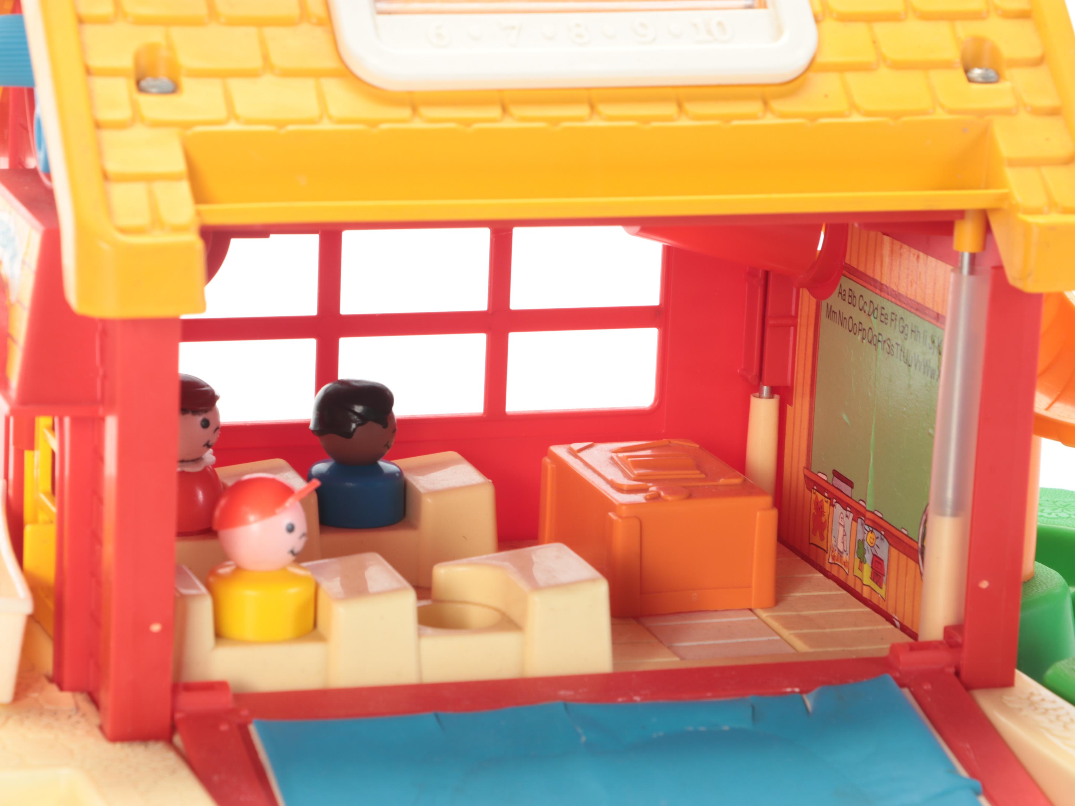 Fisher-Price Little People Main Street and School House, 1980s