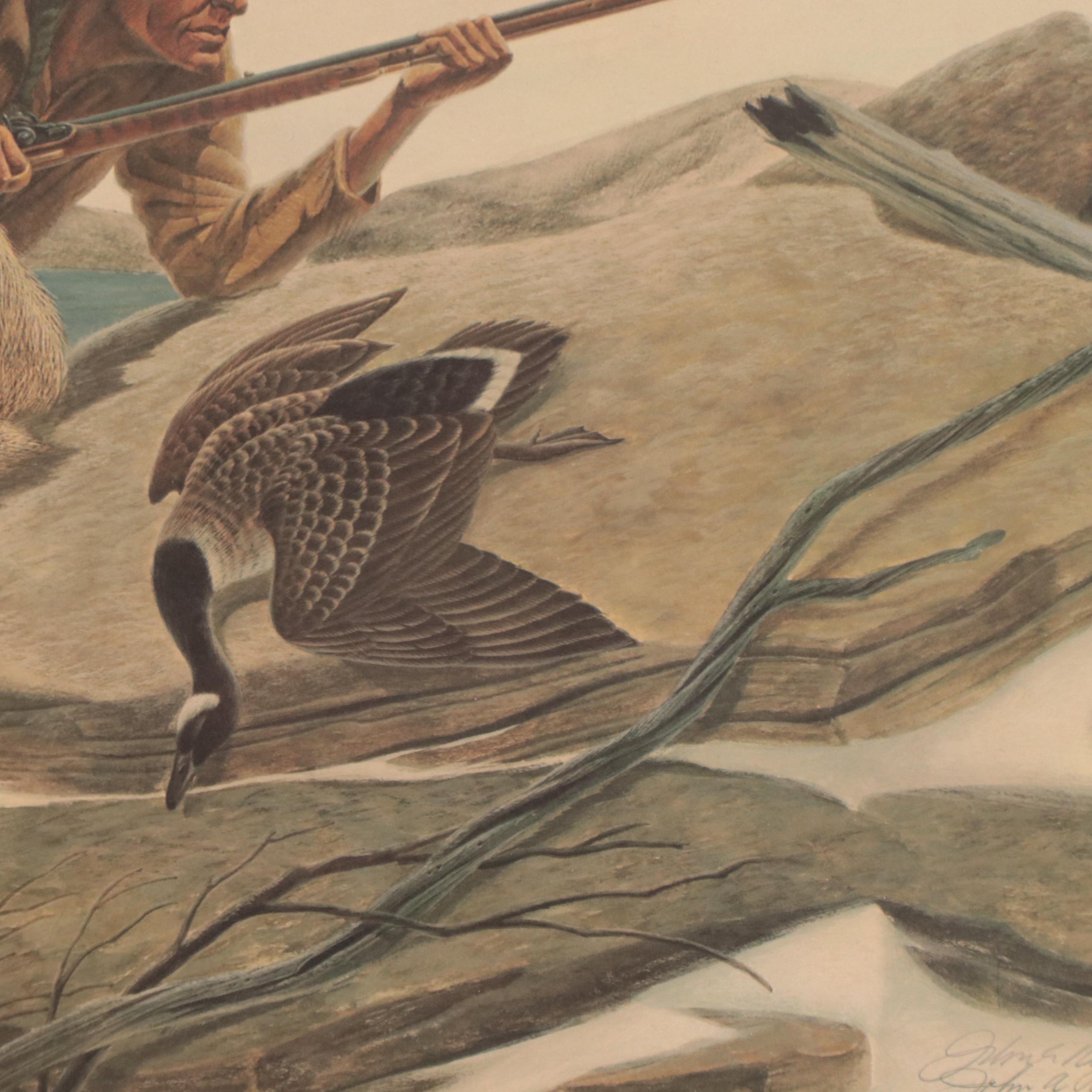 John A Ruthven Offset Lithograph "Shawnee," Circa 1971