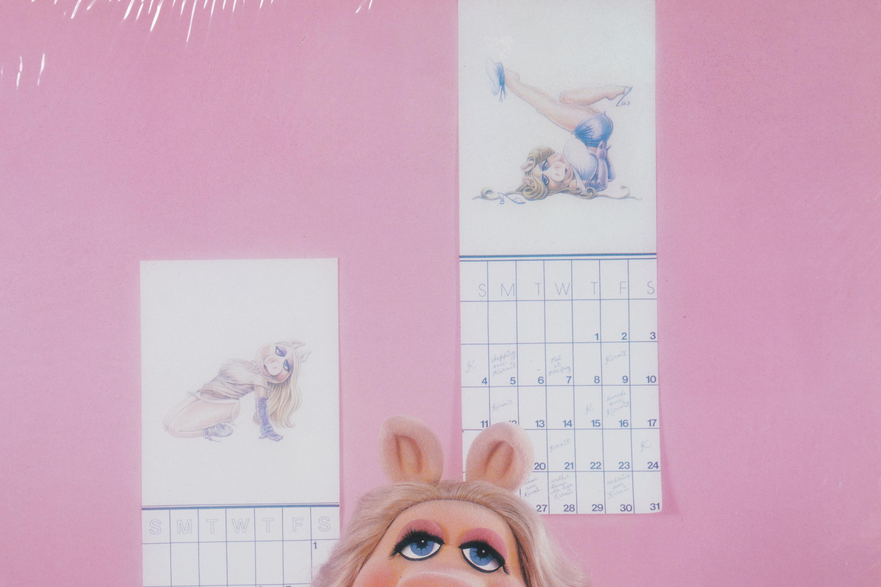 Miss Piggy and Pin-up Calendar Offset Lithograph From "Miss Piggy's Poster Book"