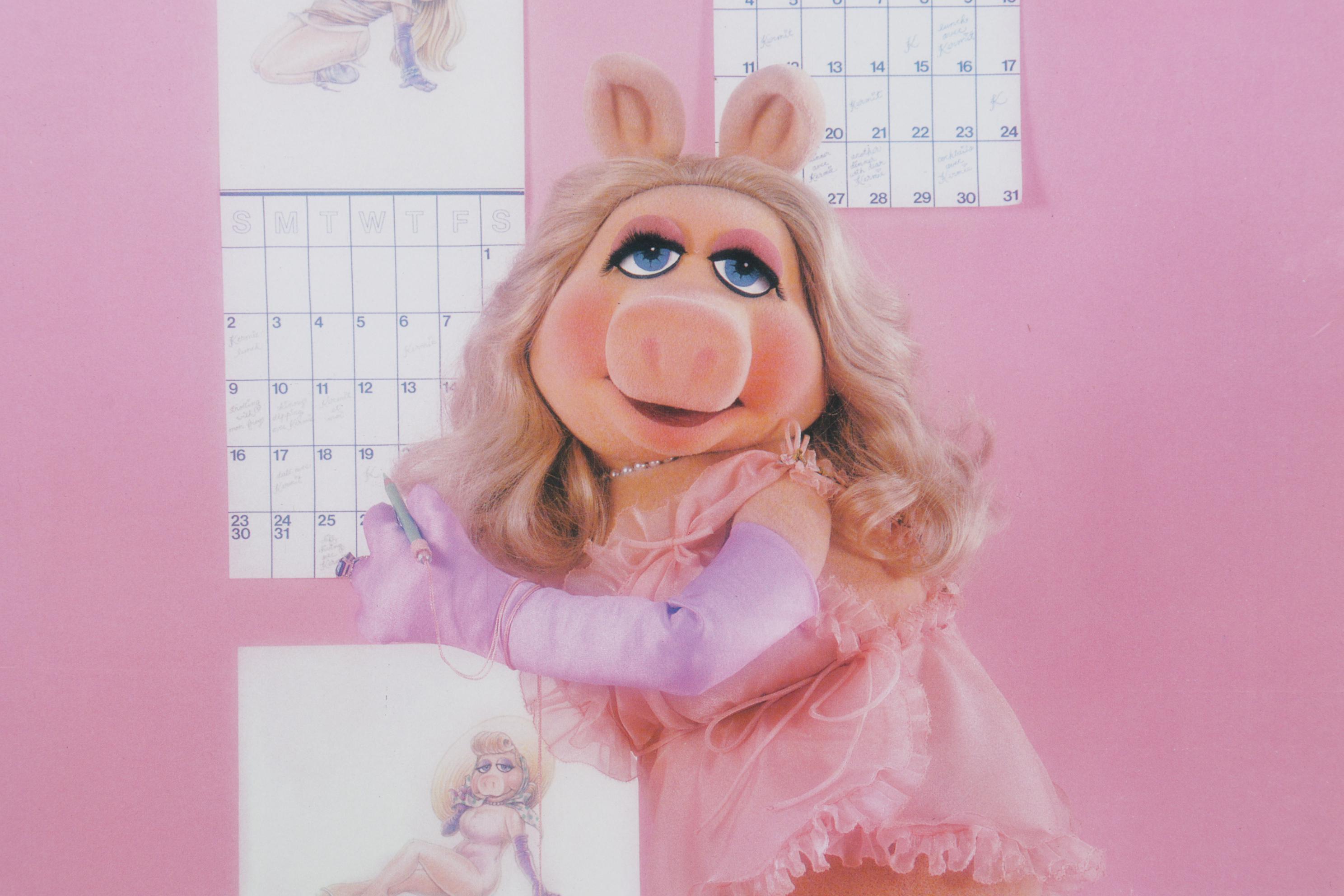 Miss Piggy and Pin-up Calendar Offset Lithograph From "Miss Piggy's Poster Book"
