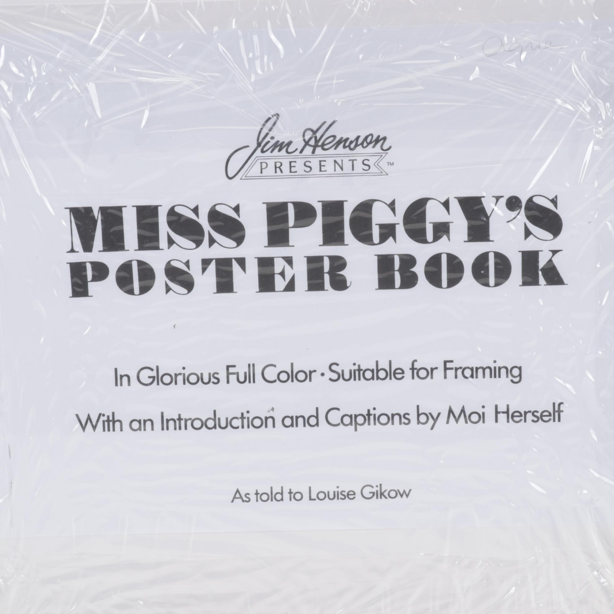 Miss Piggy on Photo Set Offset Lithograph From "Miss Piggy's Poster Book," 1986