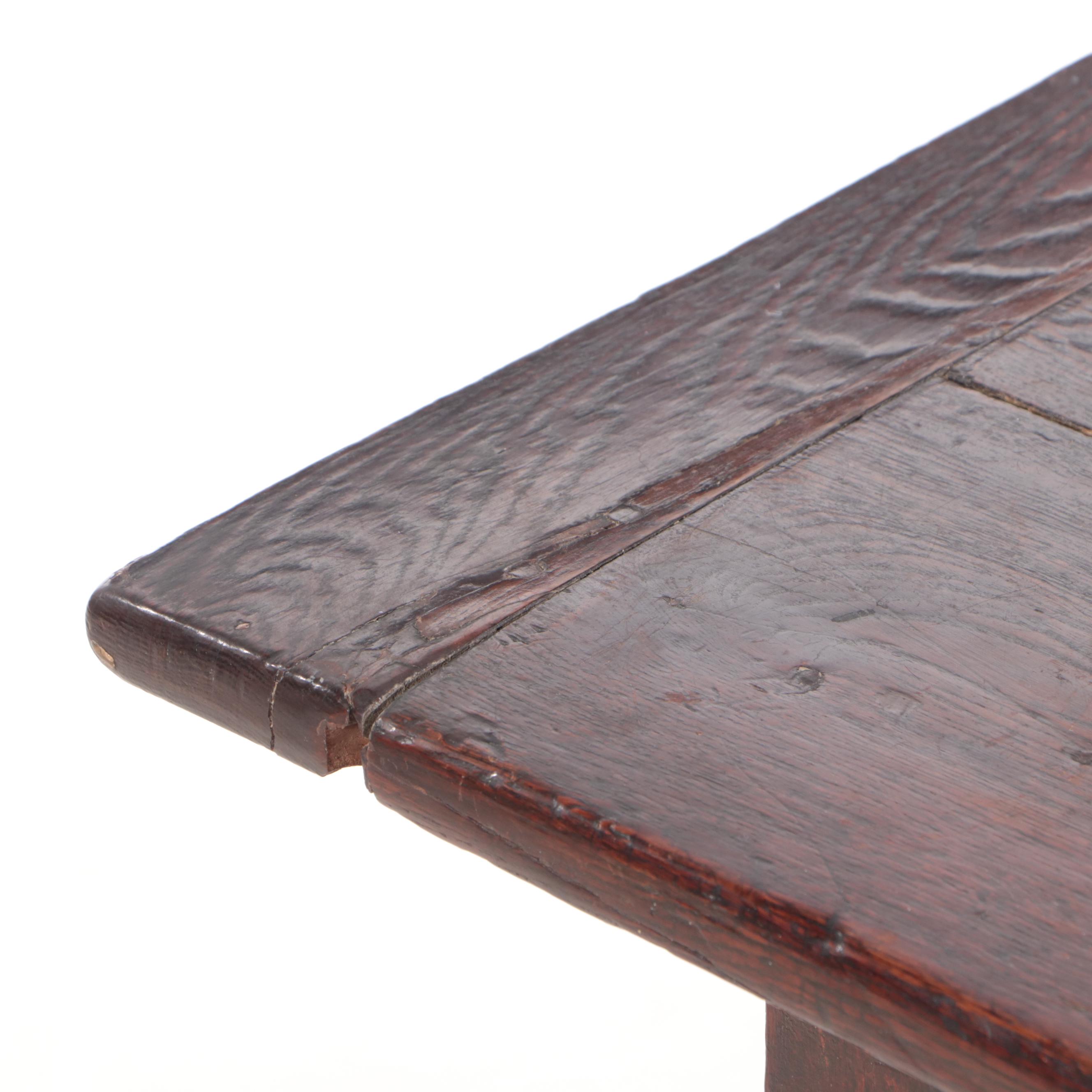 Charles II Style Oak Refectory Table, 19th Century