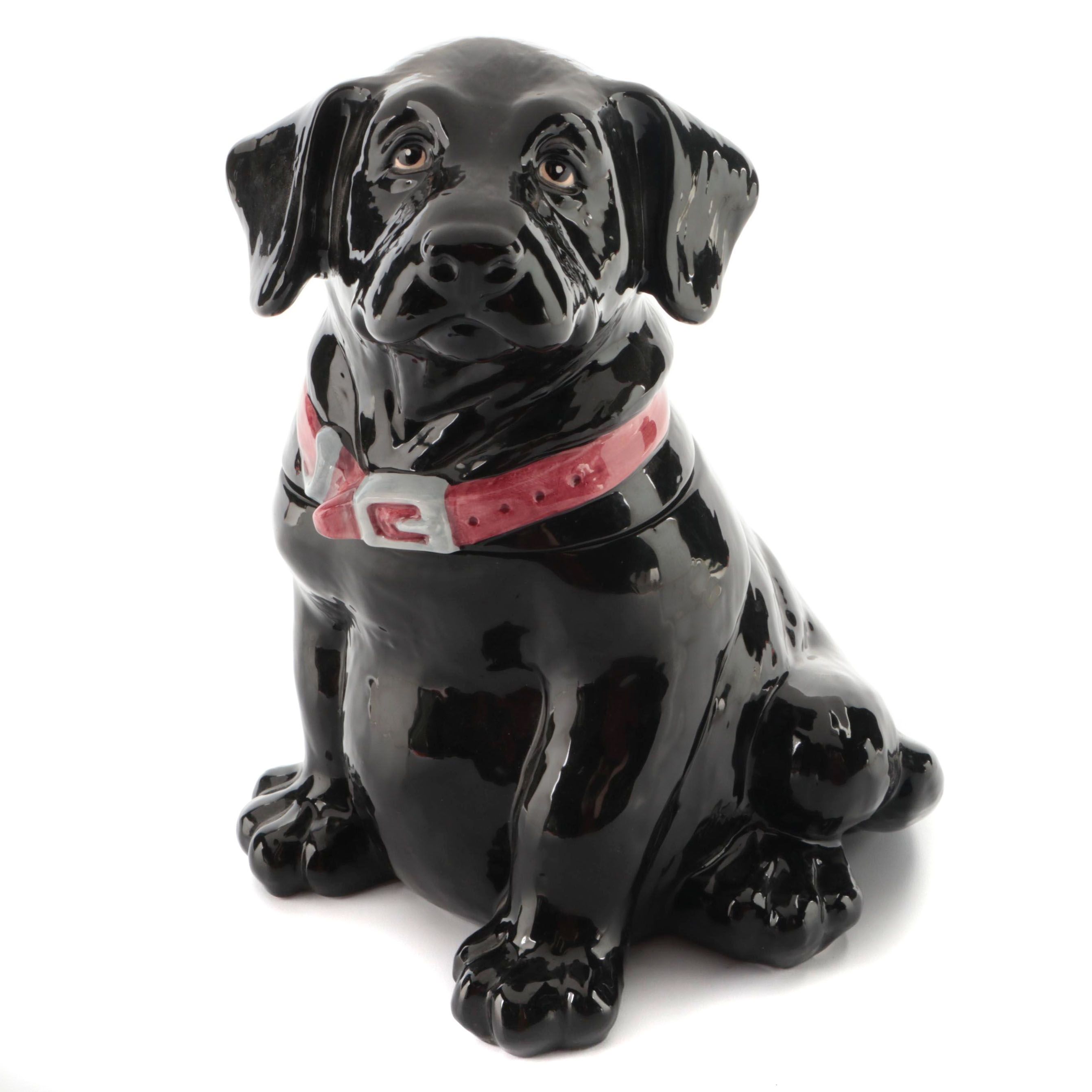 Big Sky Carvers Black Labrador Cookie Jar EBTH