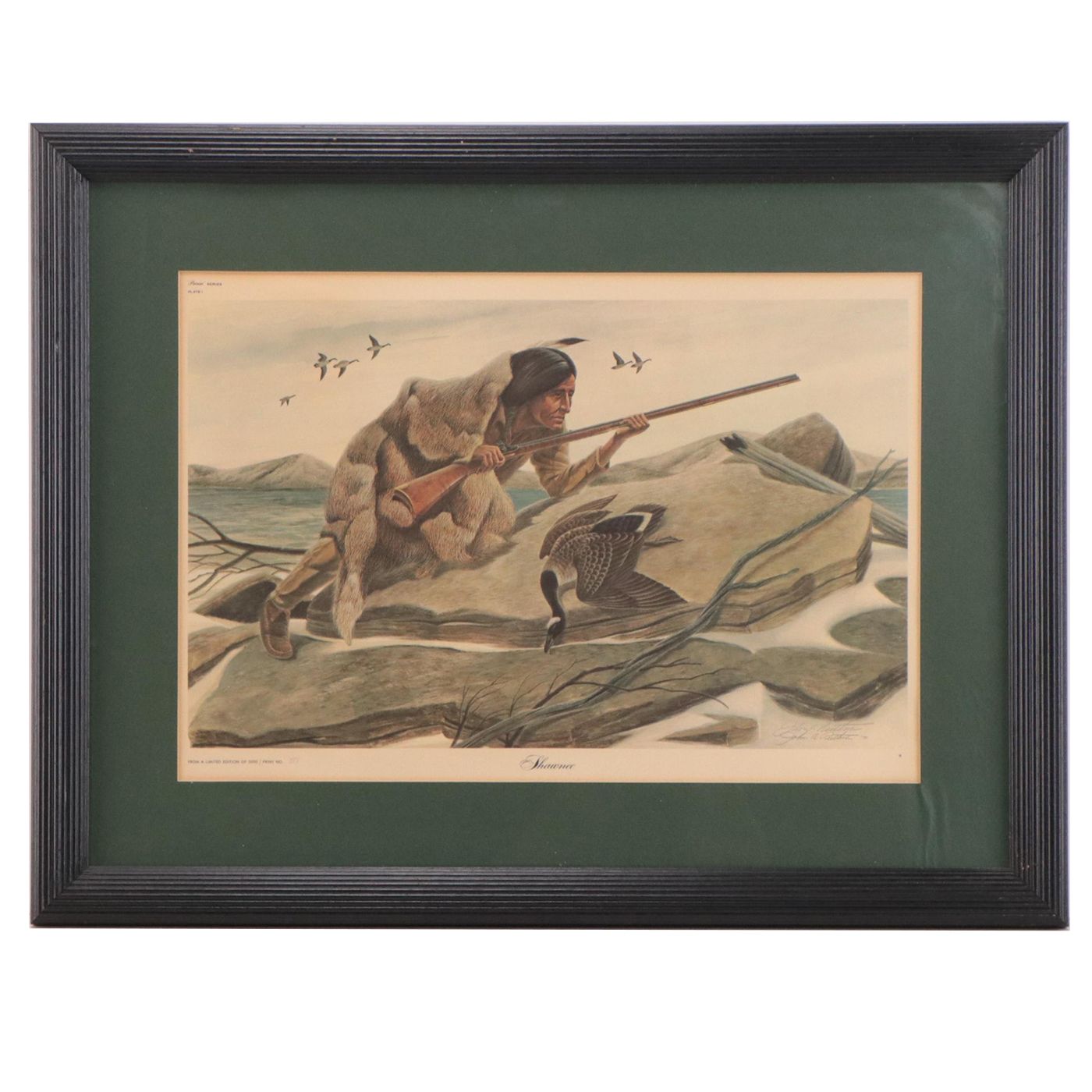 John A Ruthven Offset Lithograph "Shawnee," Circa 1971