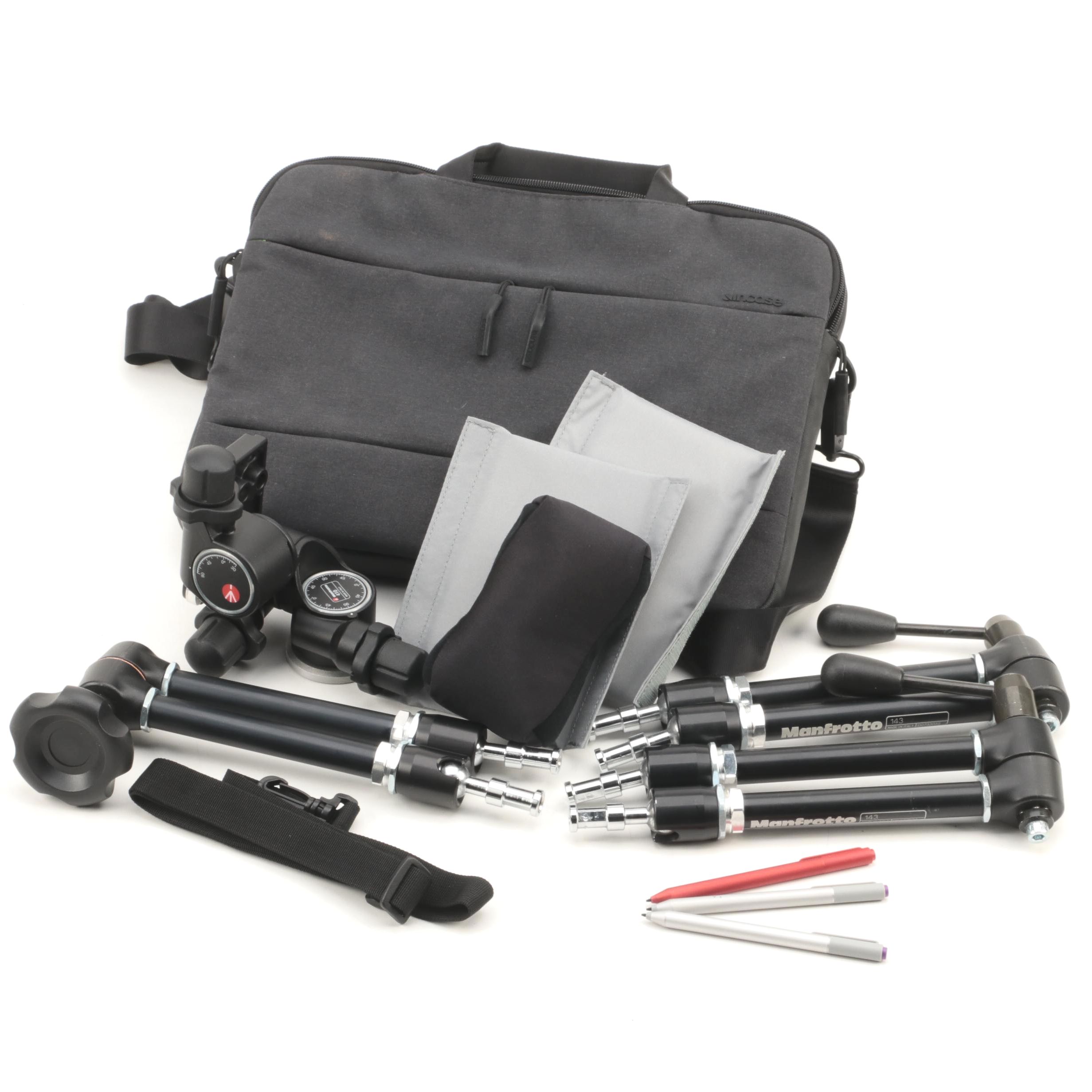 Manfrotto 143 and 244 Magic Arms with 410 Junior Geared Head