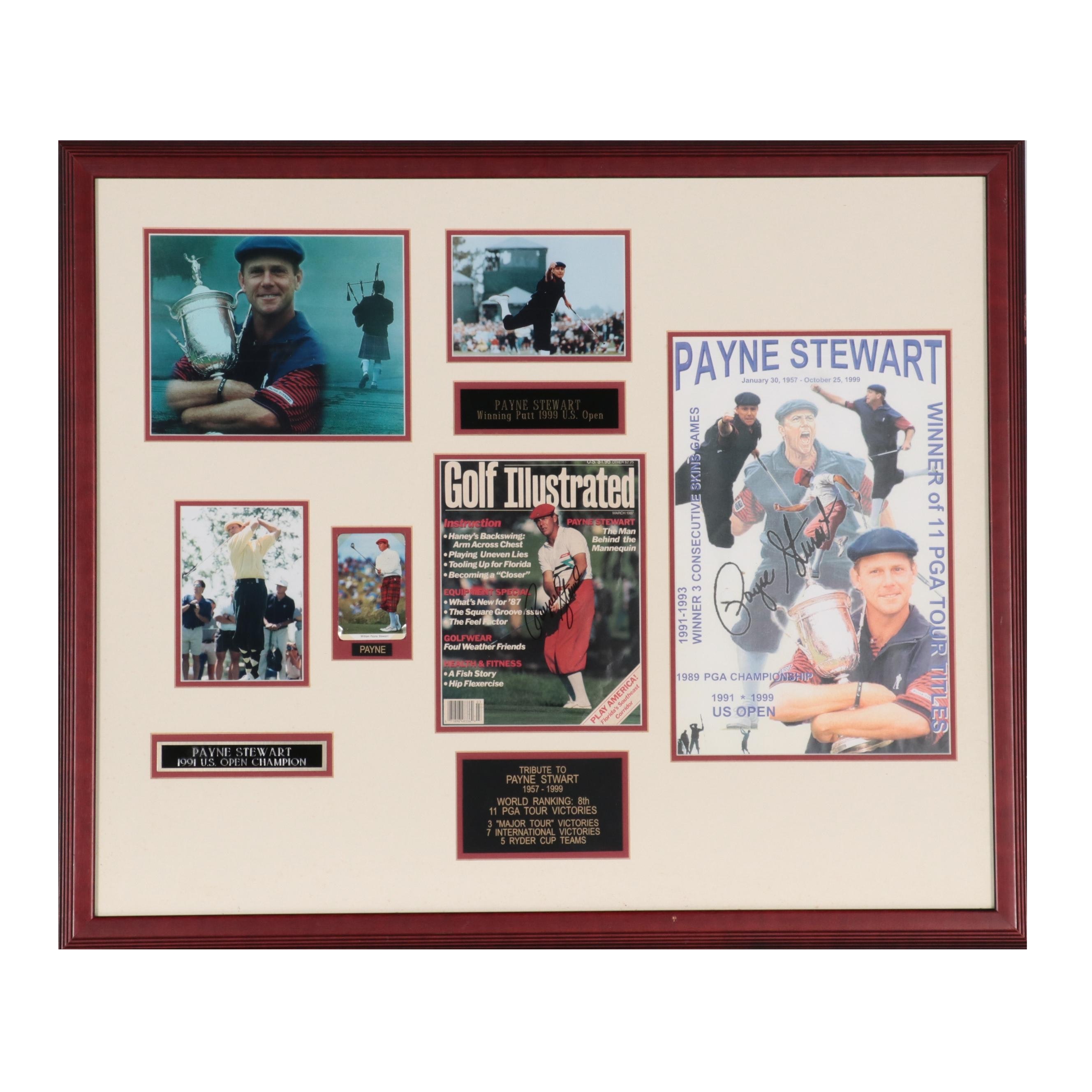 Payne Stewart Signed "Golf Illustrated" Magazine in Matted Display
