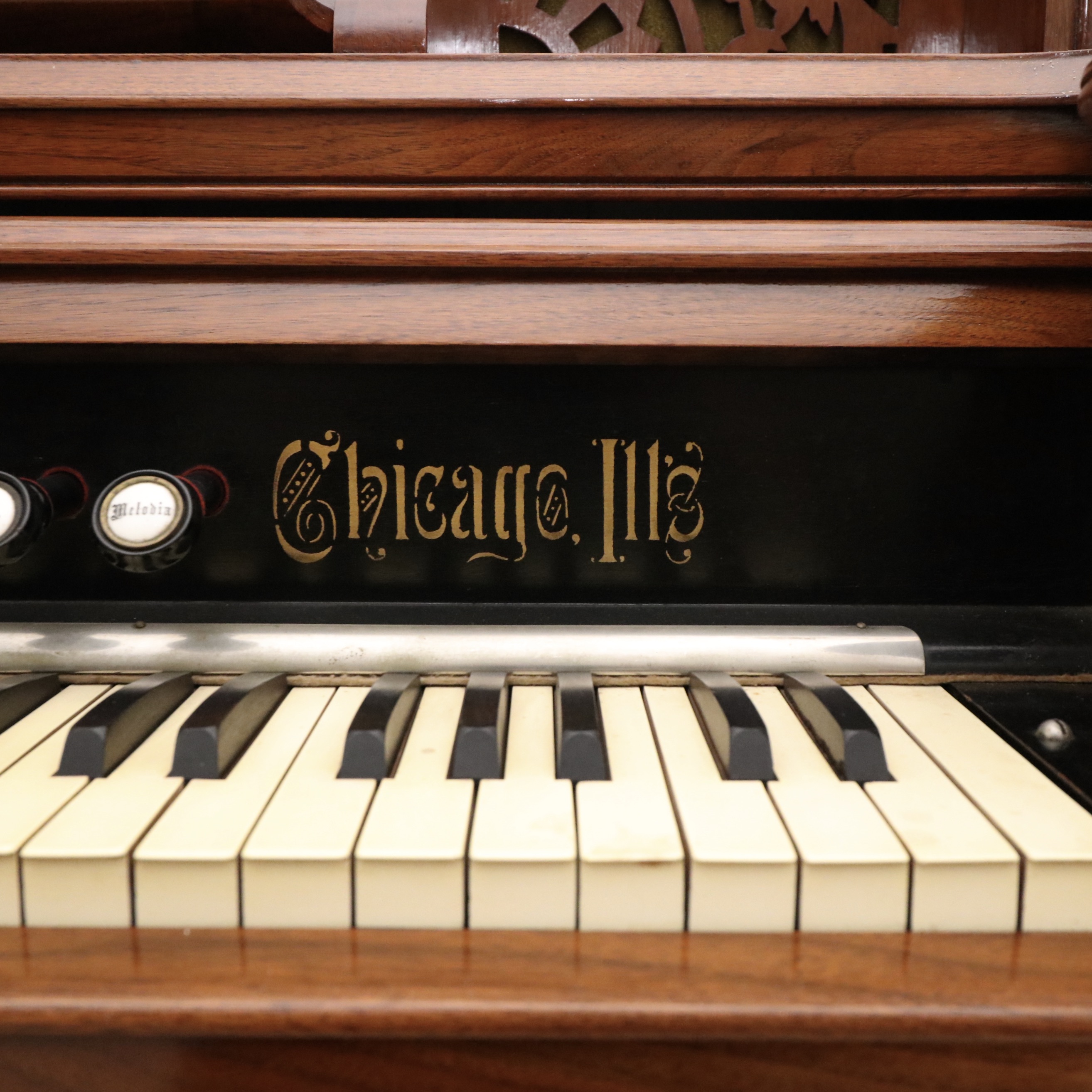 The Newman Brothers Organ Co. Victorian Parlor Upright Organ, Early 20th C.