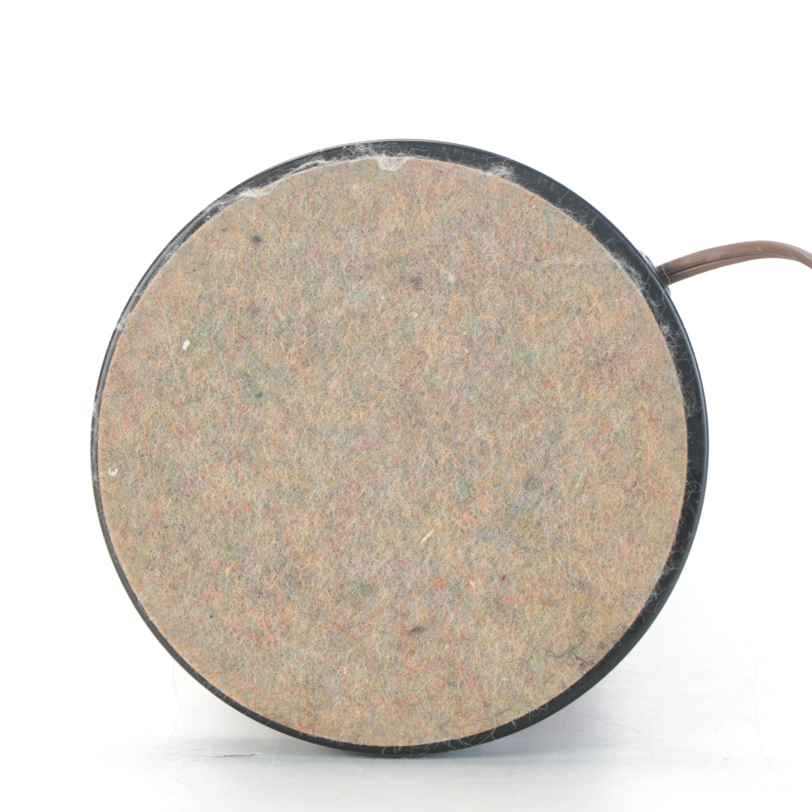 Walnut and Metal Gruvwood Table Lamp and Tension Floor Lamp, 1960s