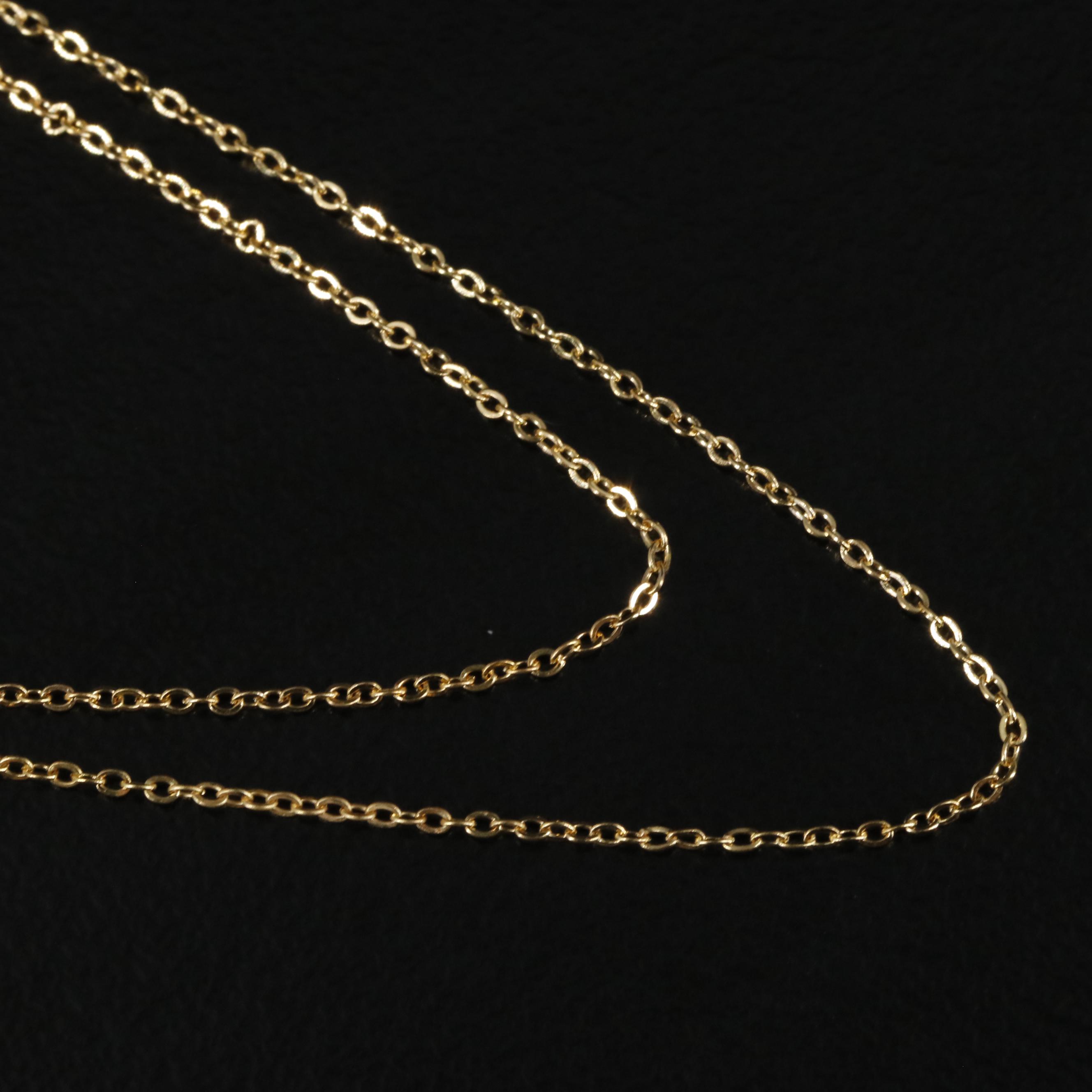 14K Bead Station Necklace
