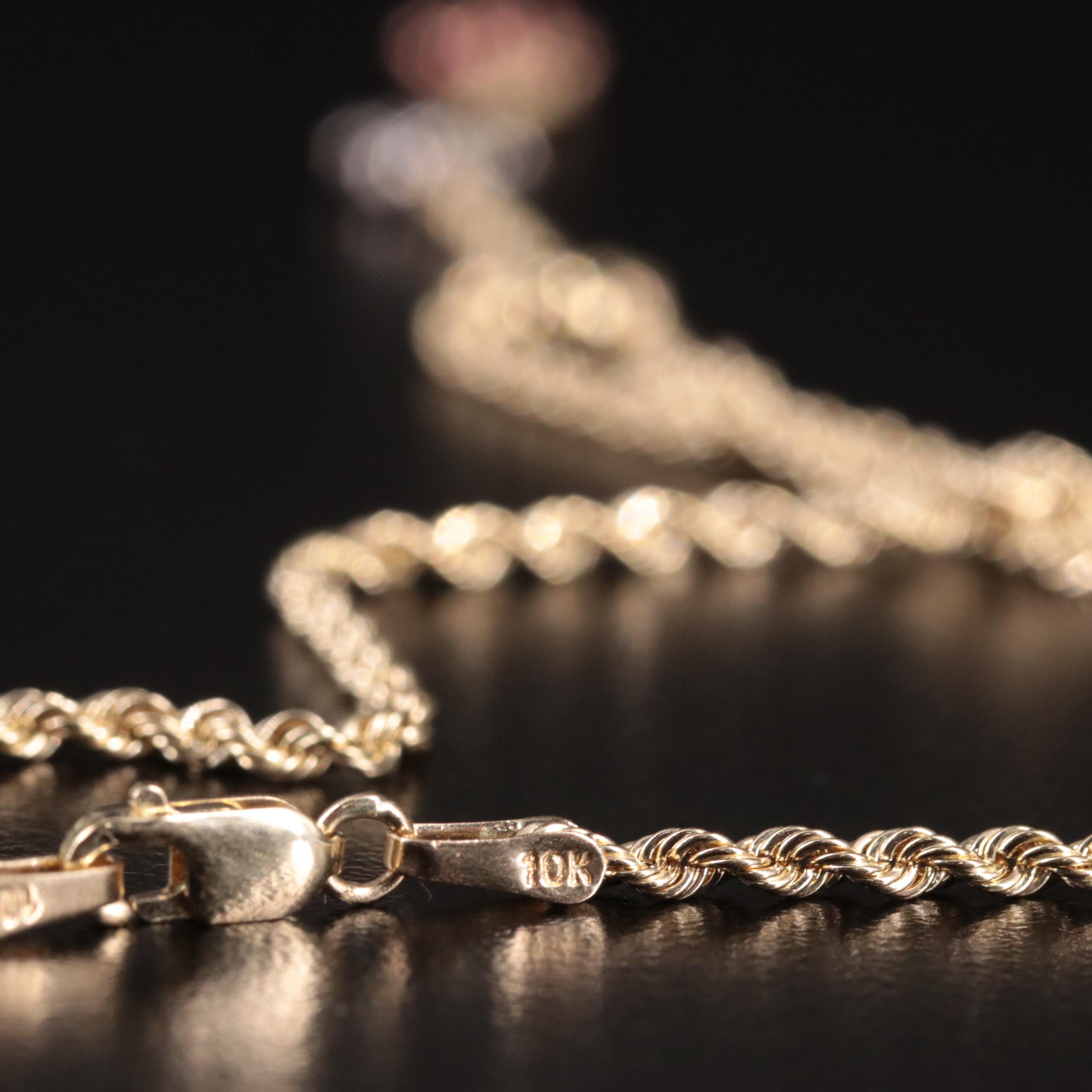 10K Y Necklace with Tri-Color Drops