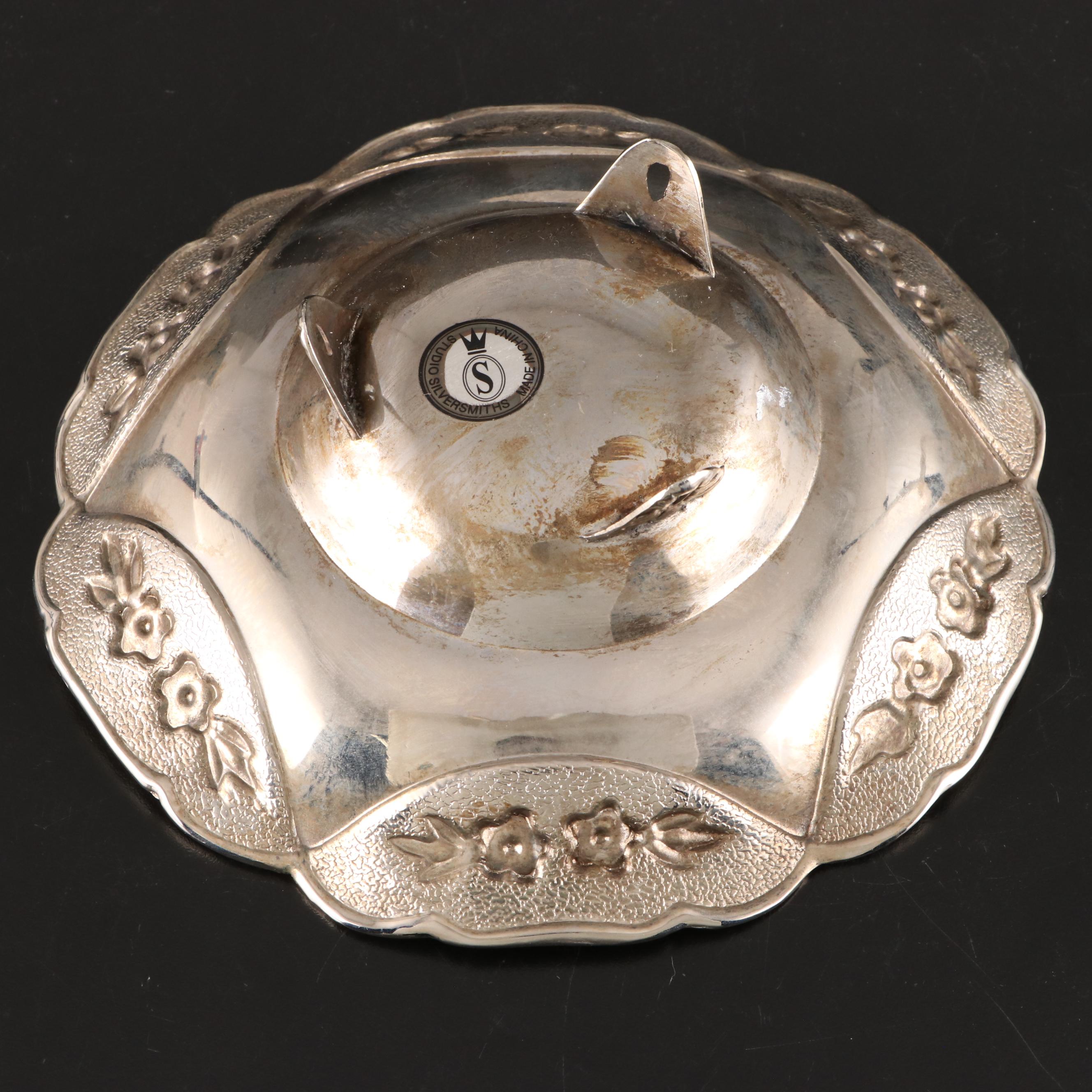 Studio Silversmiths with Other Candle Holders, Bowl and Boxes