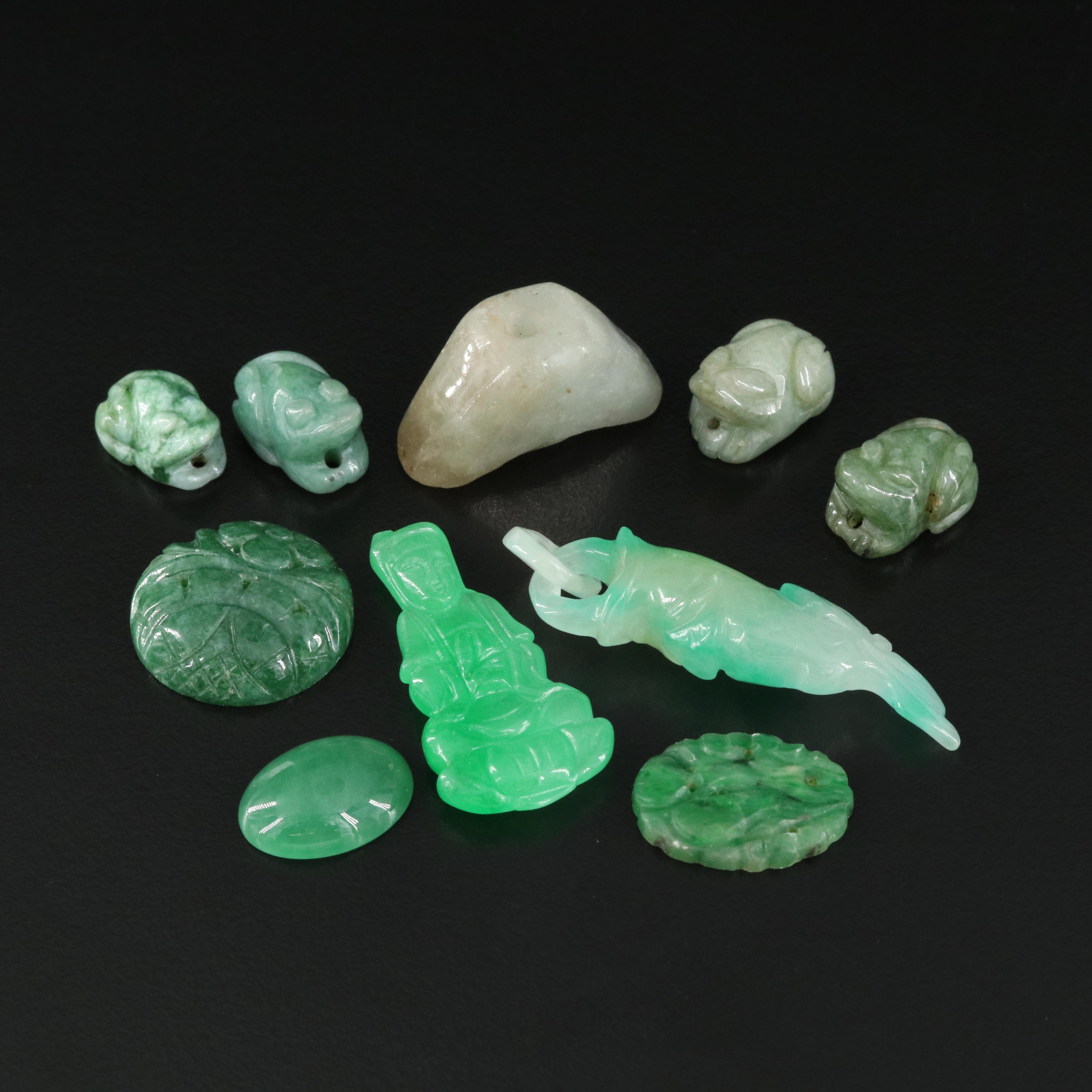Loose Jadeite and Quartz