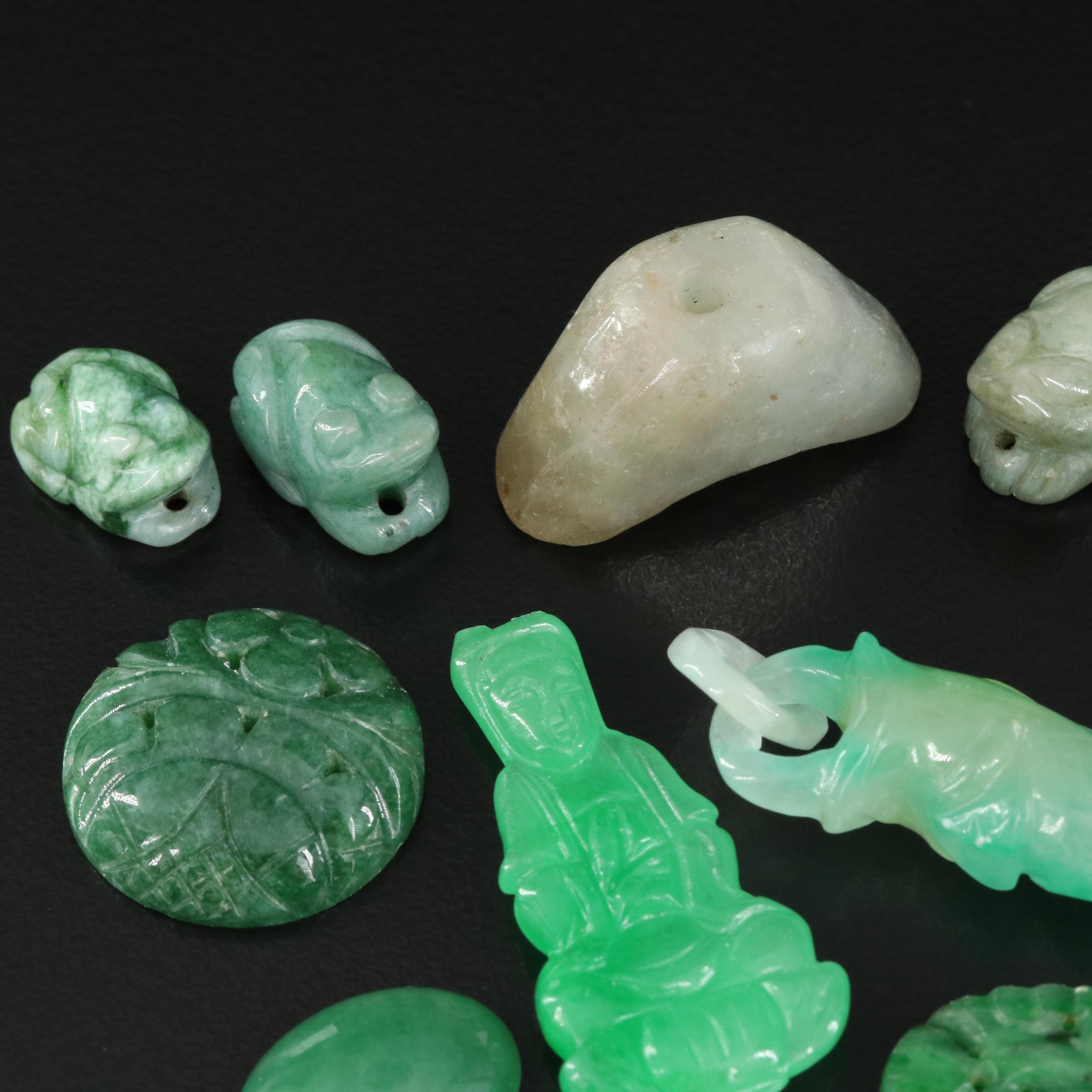 Loose Jadeite and Quartz
