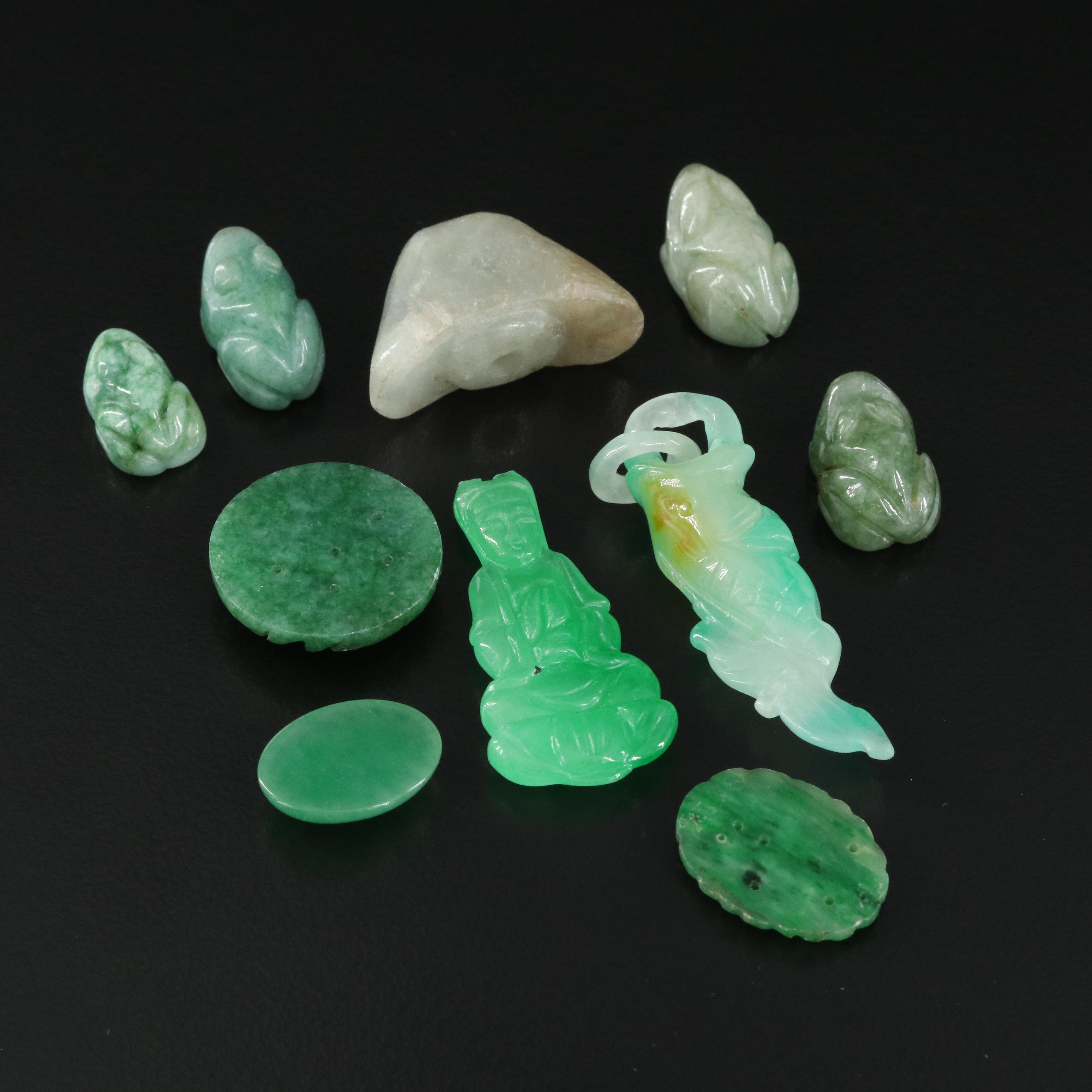 Loose Jadeite and Quartz