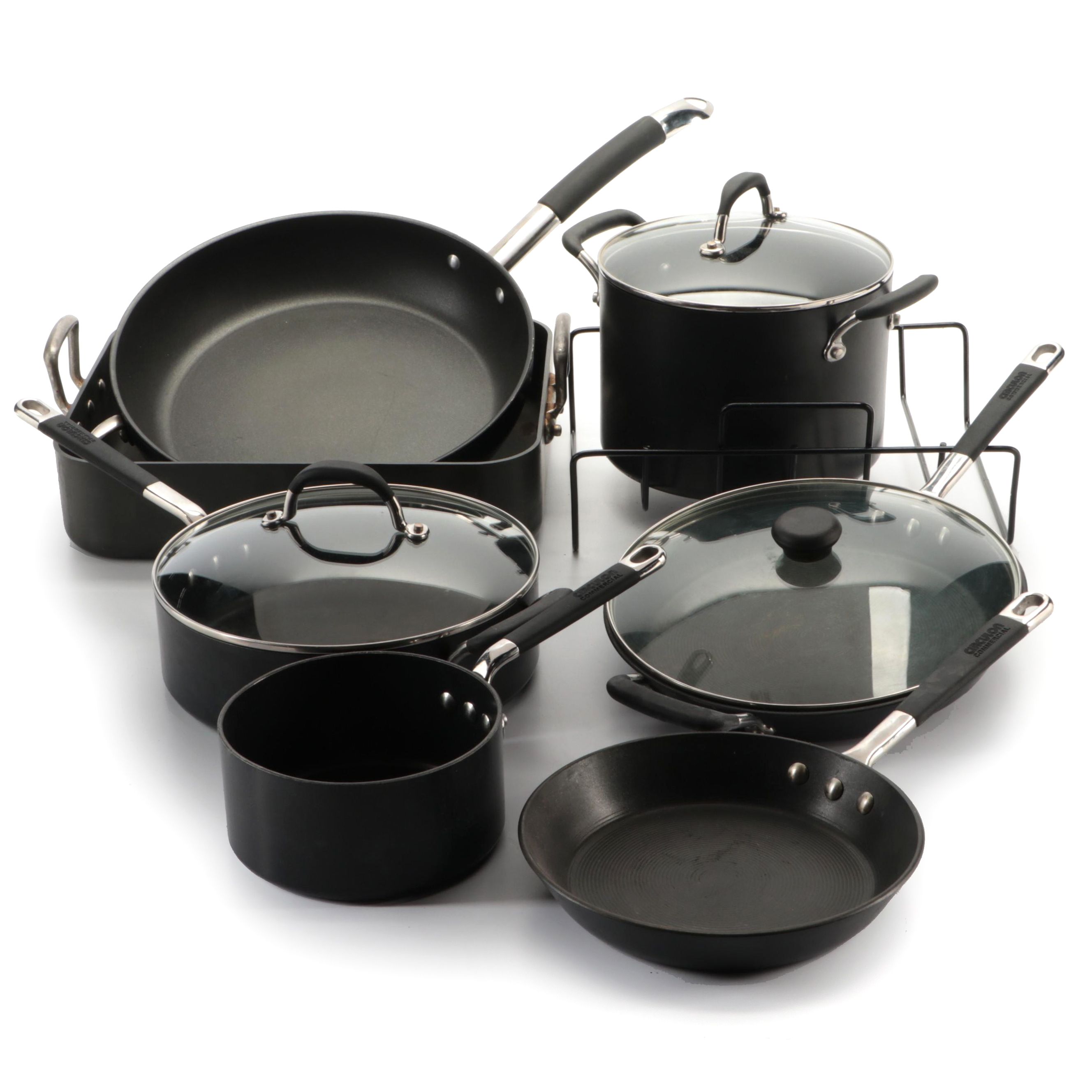 Kirkland Metal Roaster with Circulon Commercial Nonstick Metal Pans