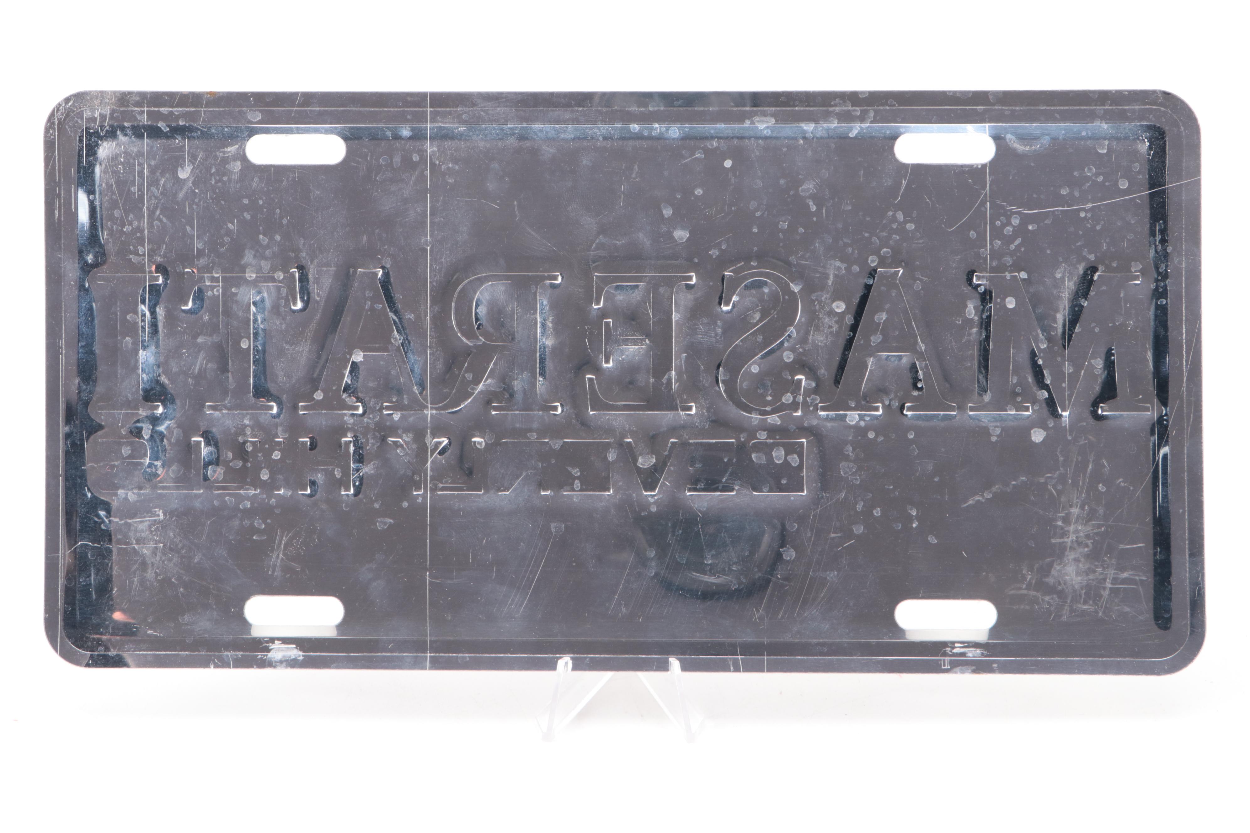 Ferrari Plush Teddy Bear with Jacket/Goggles and Maserati Vanity Plate