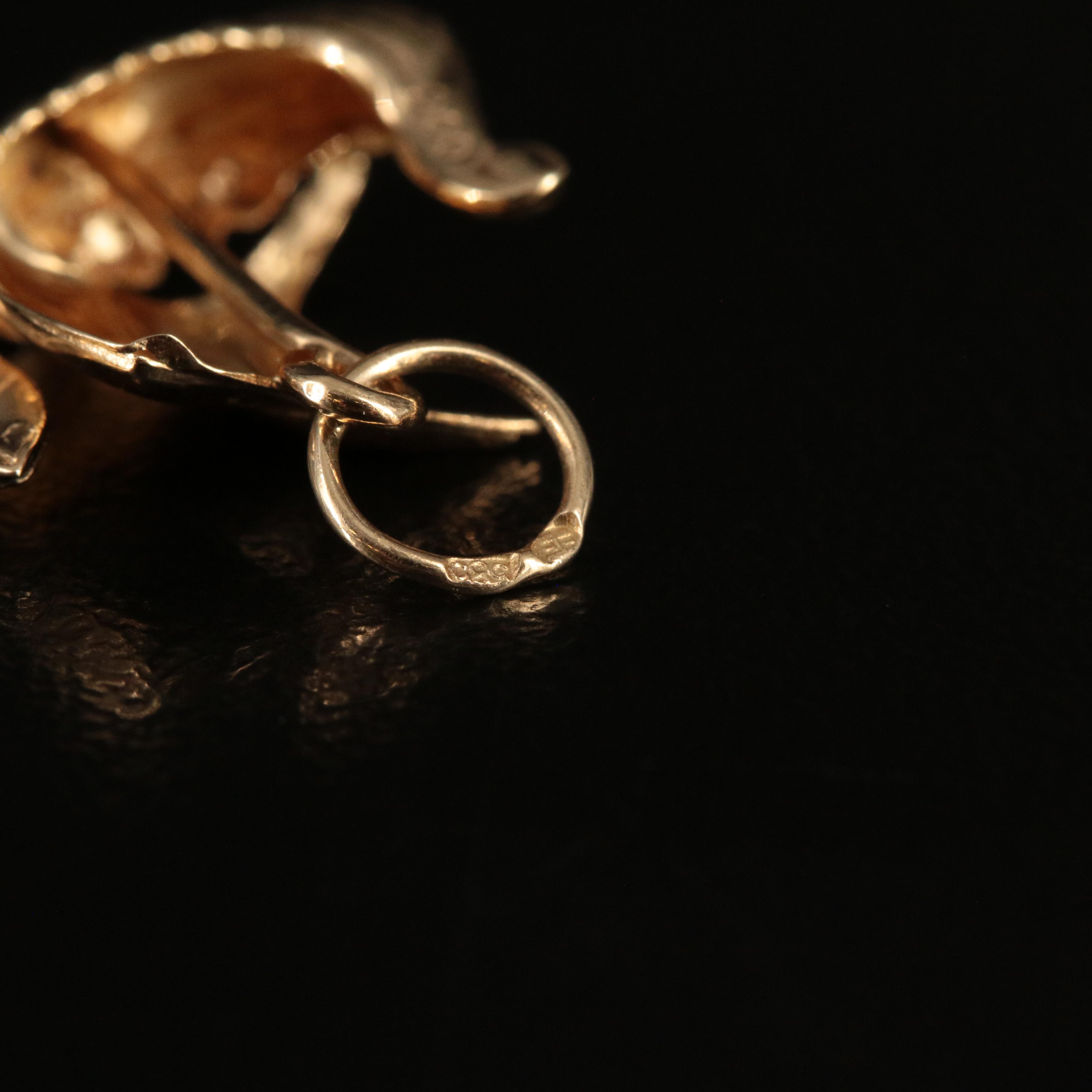 14K Viking Ship Pendant