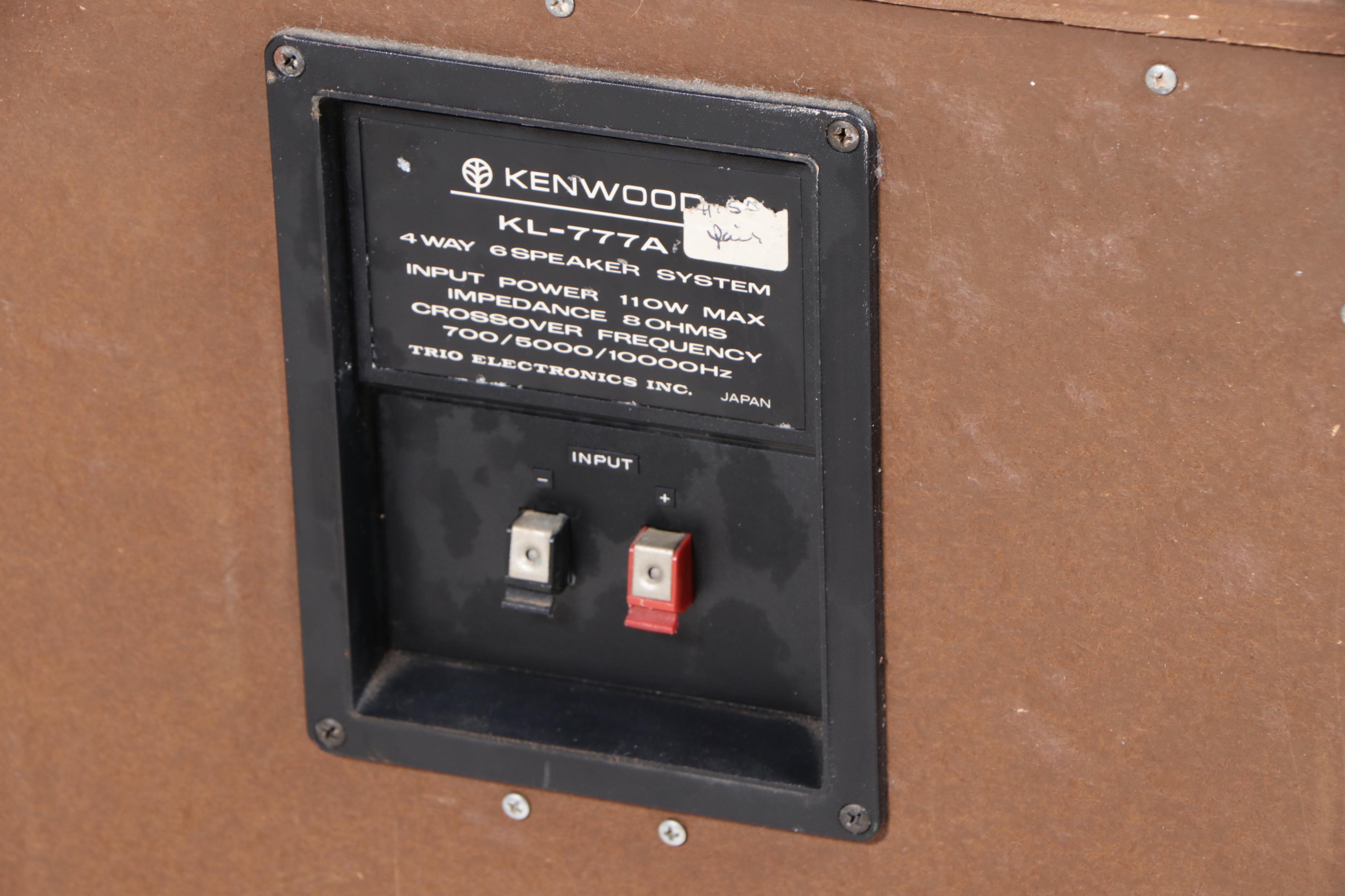 Pair of Kenwood KL-777A Speakers