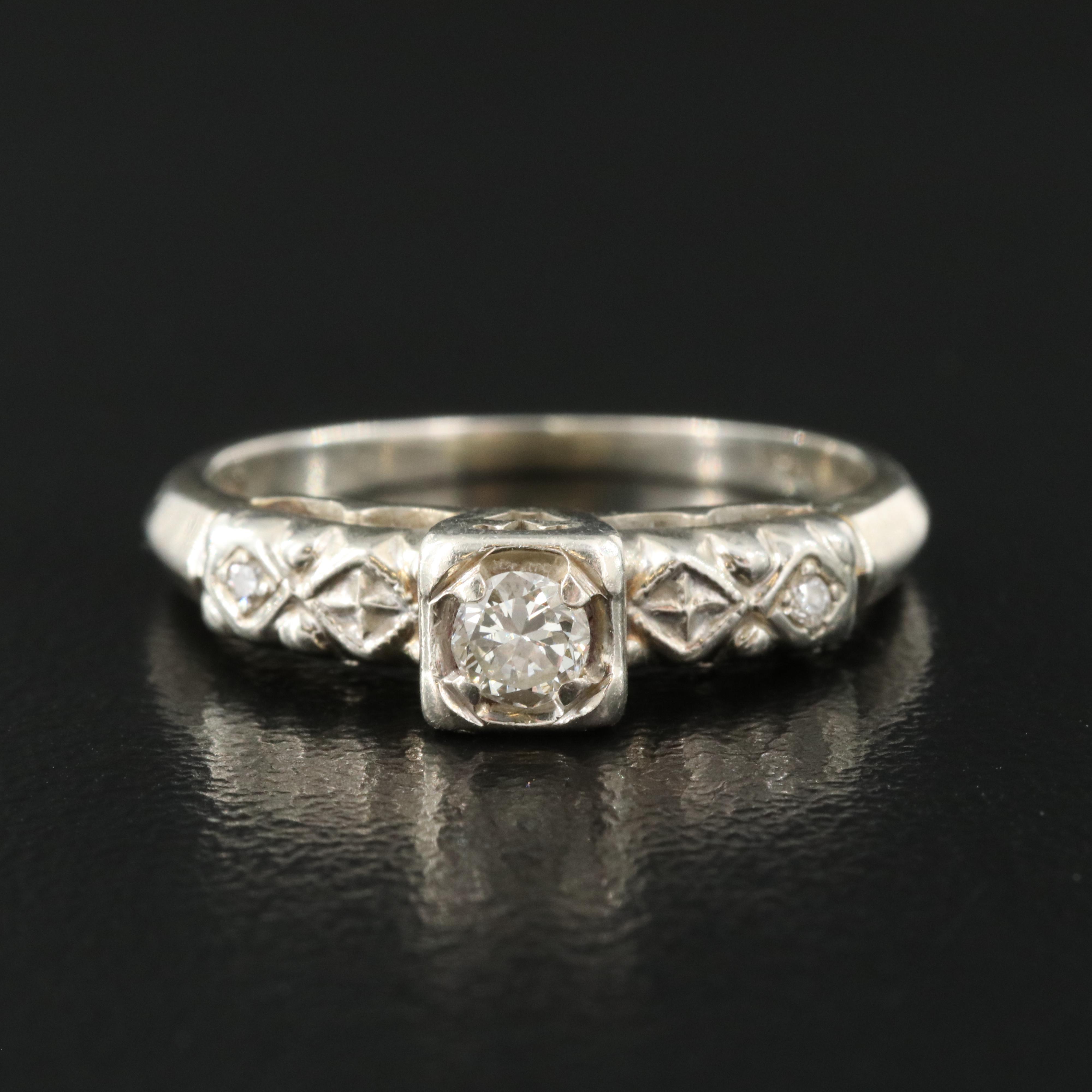 14K 0.15 CTW Diamond Ring