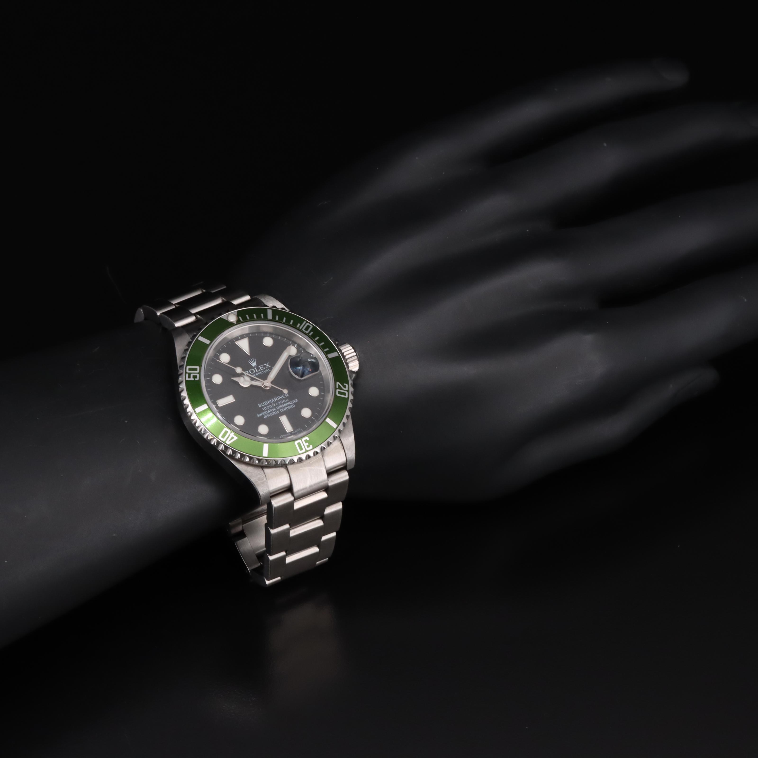 2006 Rolex Submariner Date Green "Kermit" Bezel Watch