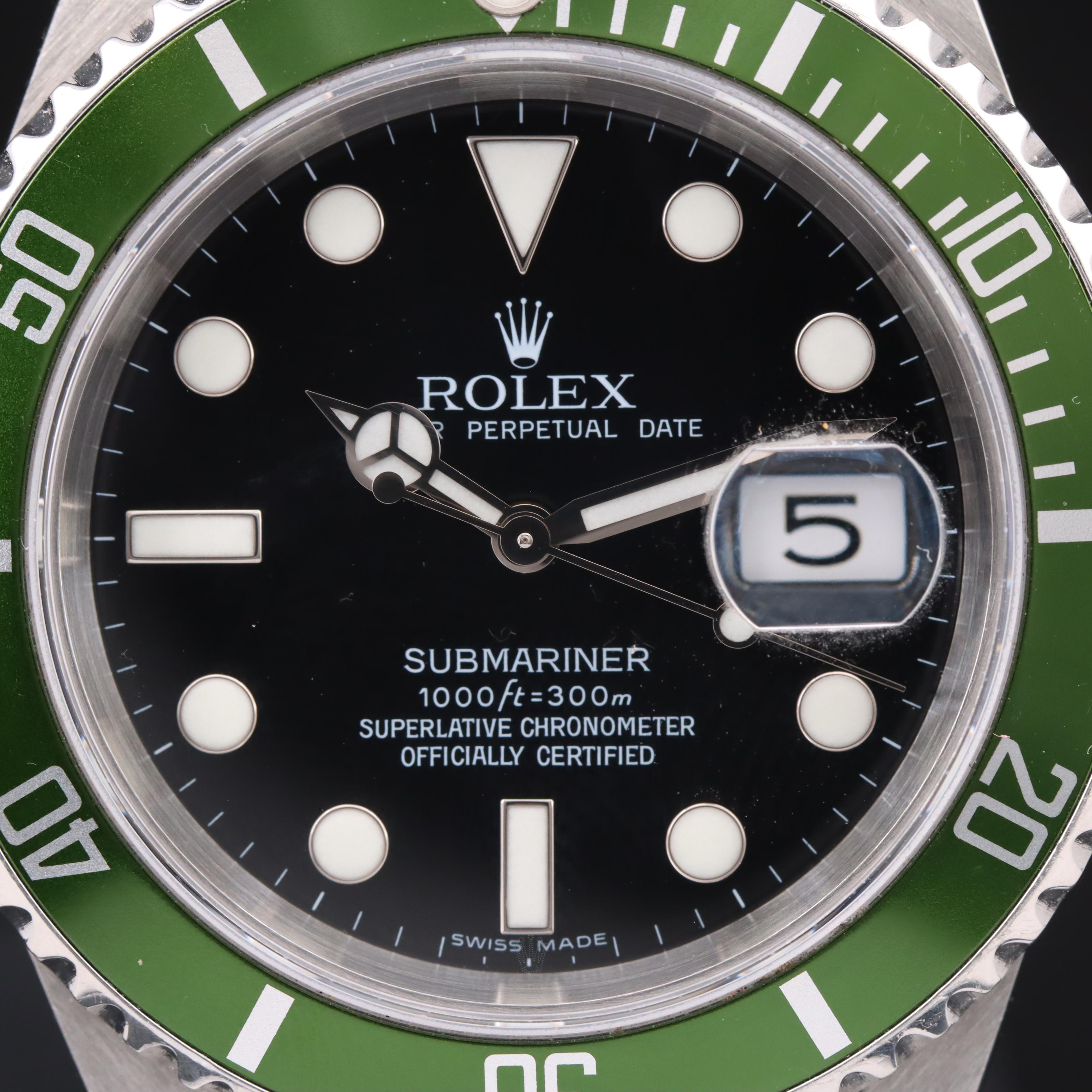 2006 Rolex Submariner Date Green "Kermit" Bezel Watch
