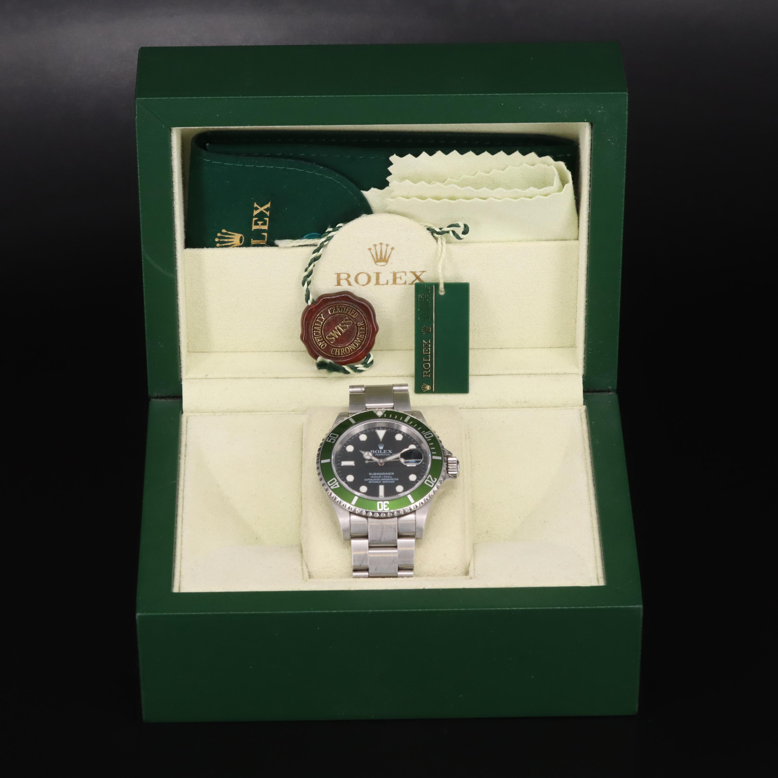 2006 Rolex Submariner Date Green "Kermit" Bezel Watch