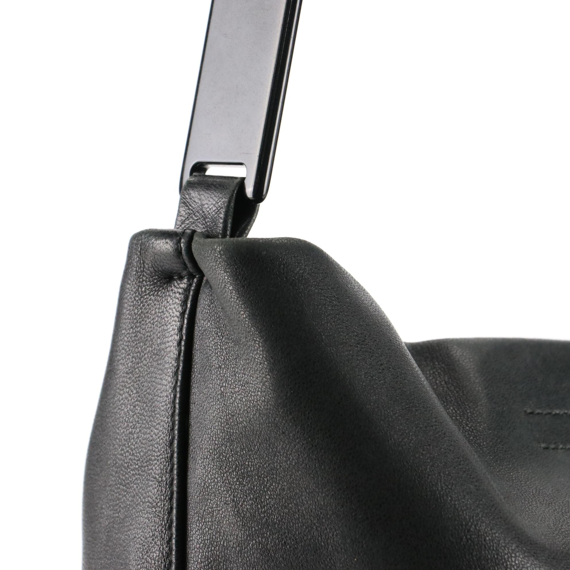 Prada Shoulder Bag in Vitello Leather with Resin Handle