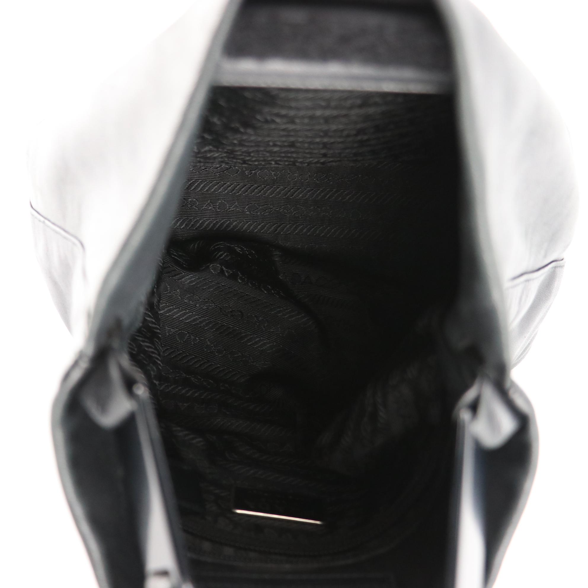 Prada Shoulder Bag in Vitello Leather with Resin Handle