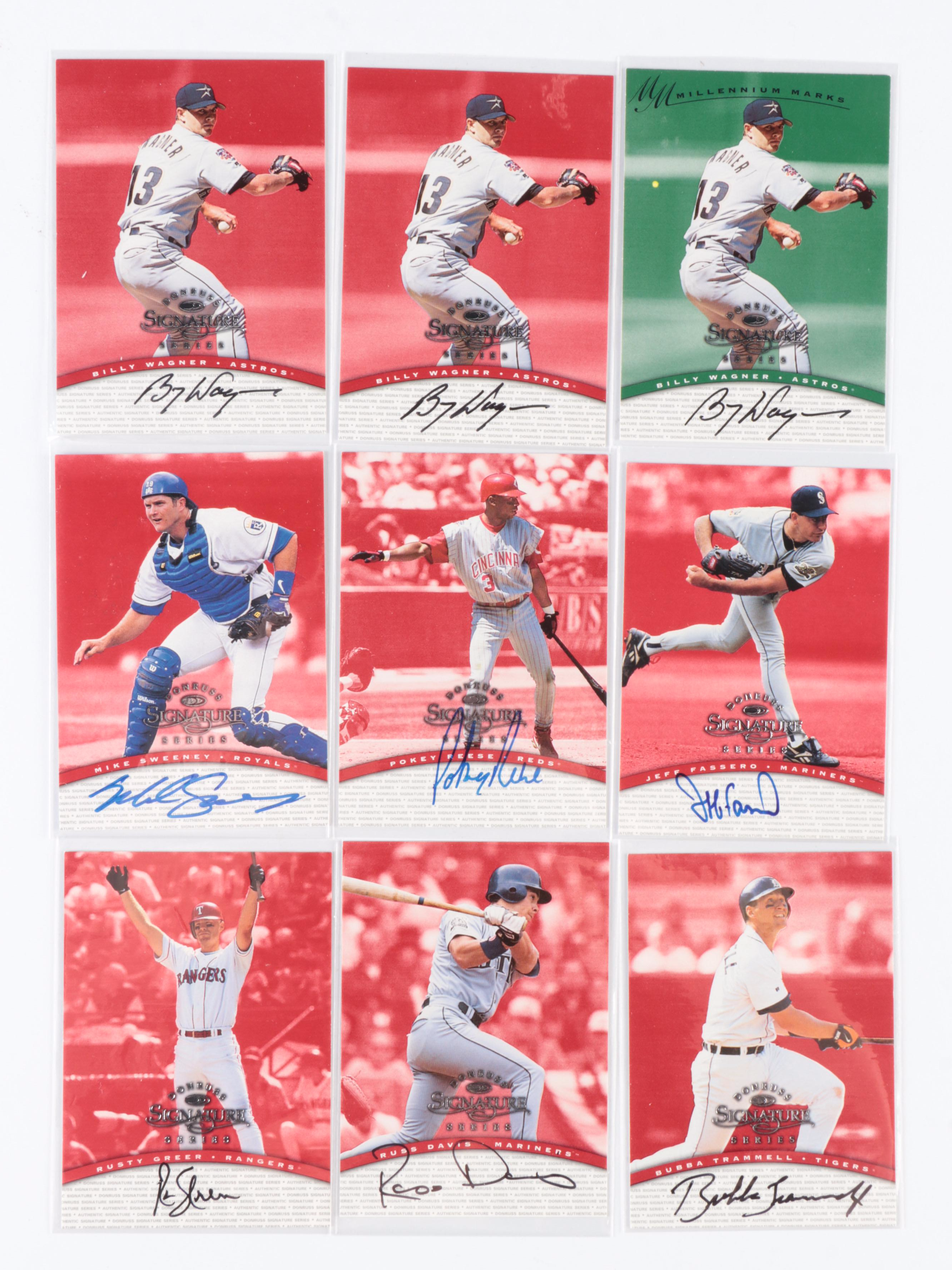 1997 Donruss Signature Series Signed Baseball Cards with Todd Walker and More