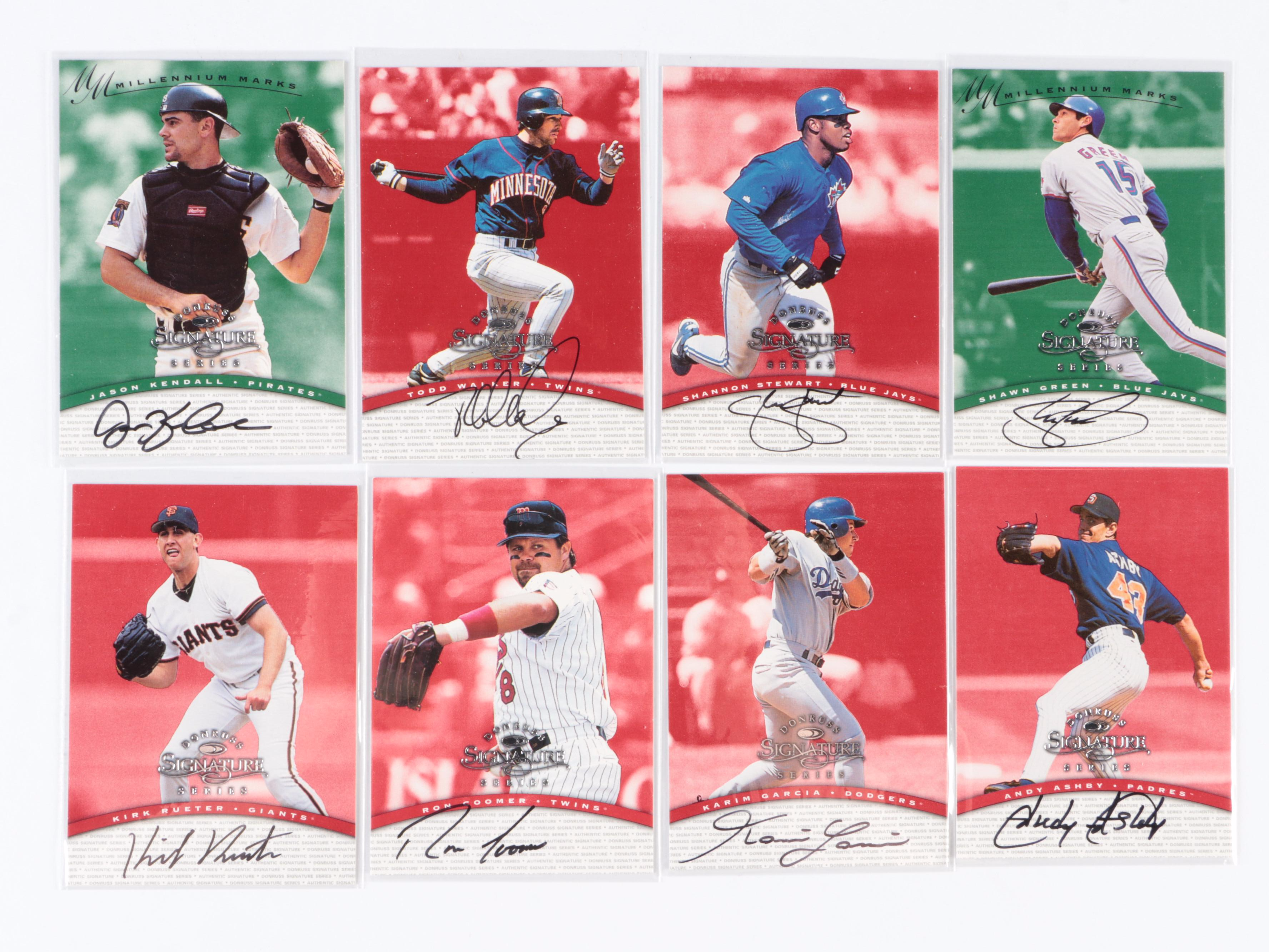 1997 Donruss Signature Series Signed Baseball Cards with Todd Walker and More
