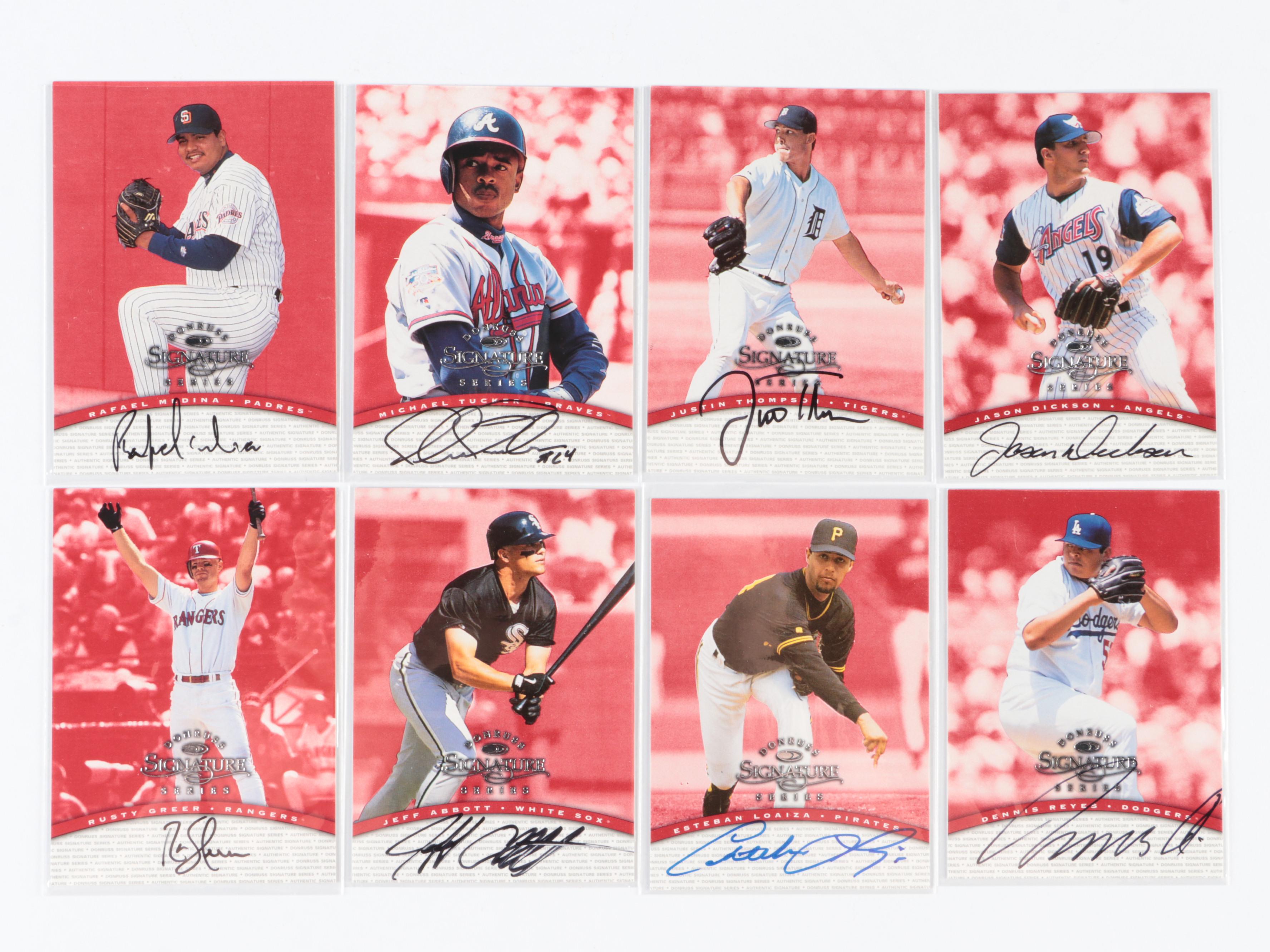 1997 Donruss Signature Series Signed Baseball Cards with Todd Walker and More