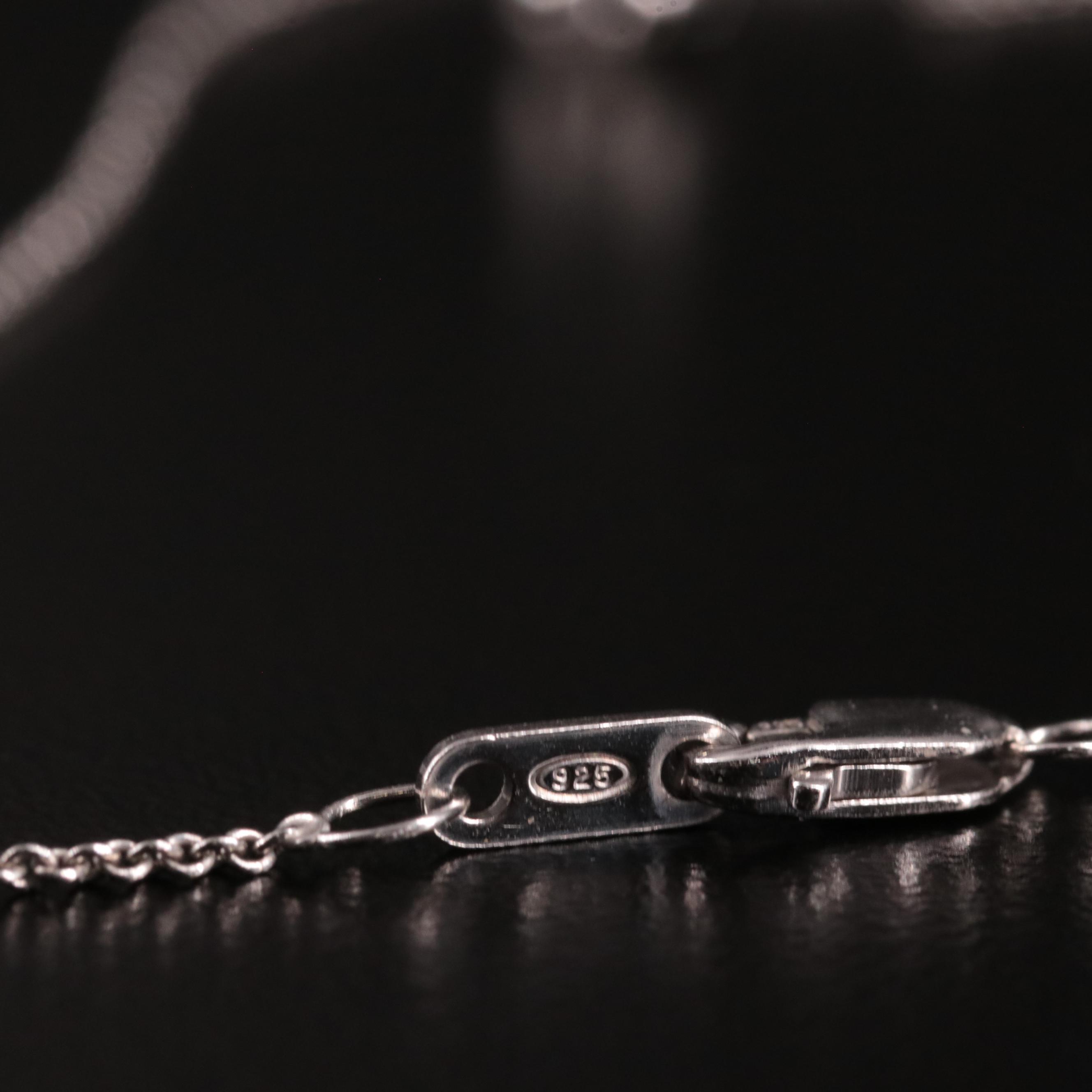 Sterling Diamond Twisted Pendant Necklace