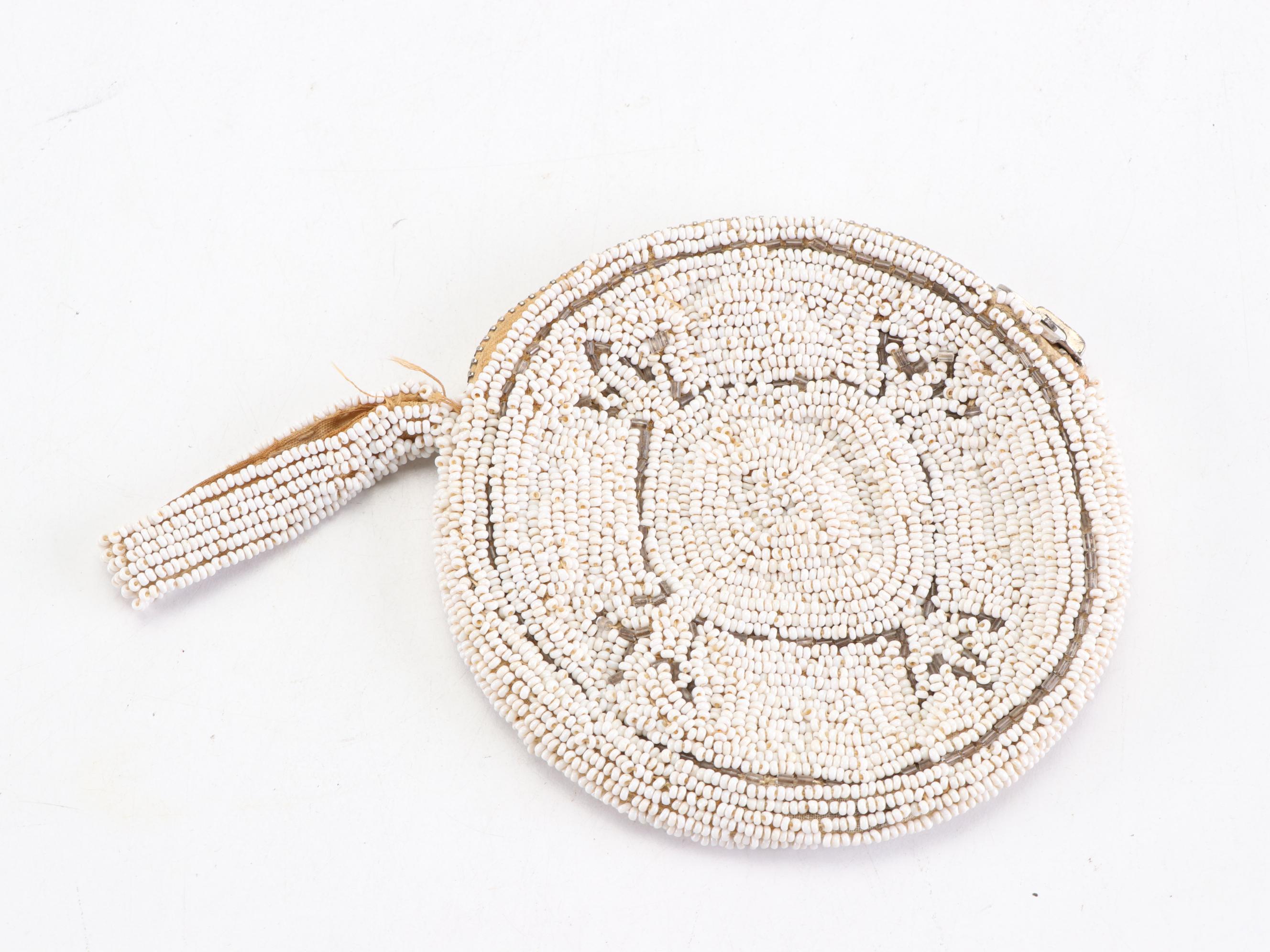 Chatelaine Bag with Velvet and Steel Cut Beads and Other Beaded Bags