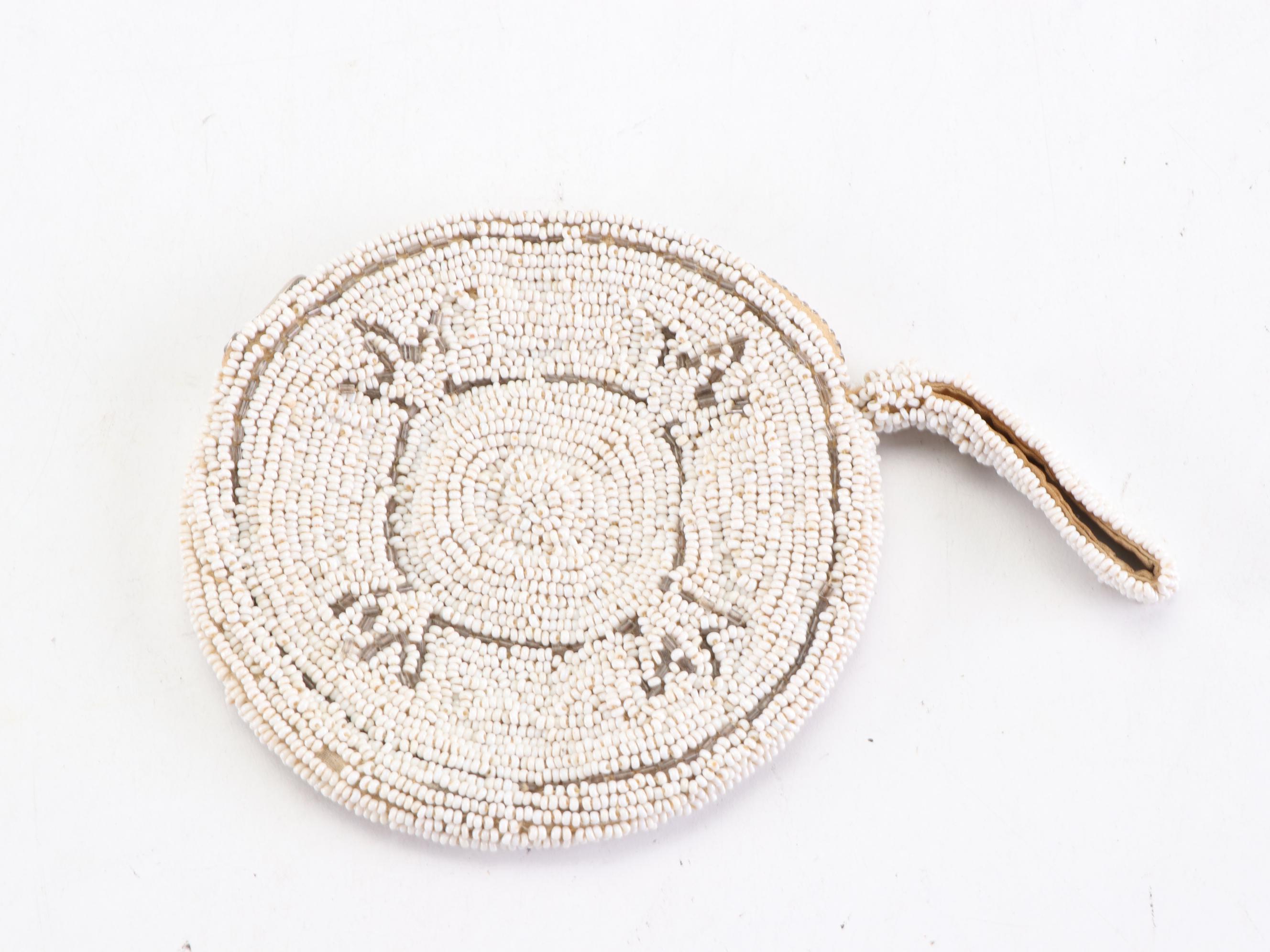 Chatelaine Bag with Velvet and Steel Cut Beads and Other Beaded Bags