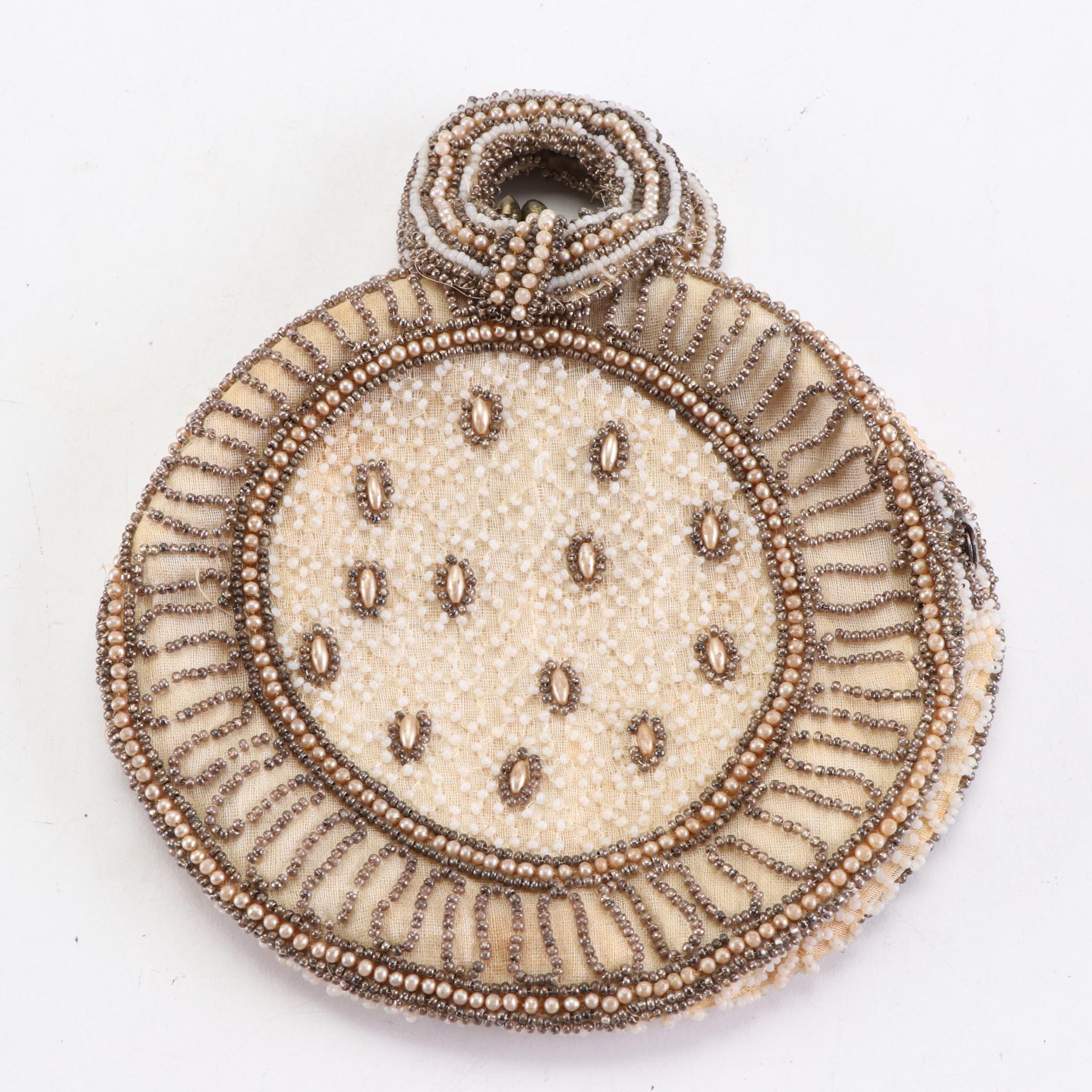 Chatelaine Bag with Velvet and Steel Cut Beads and Other Beaded Bags