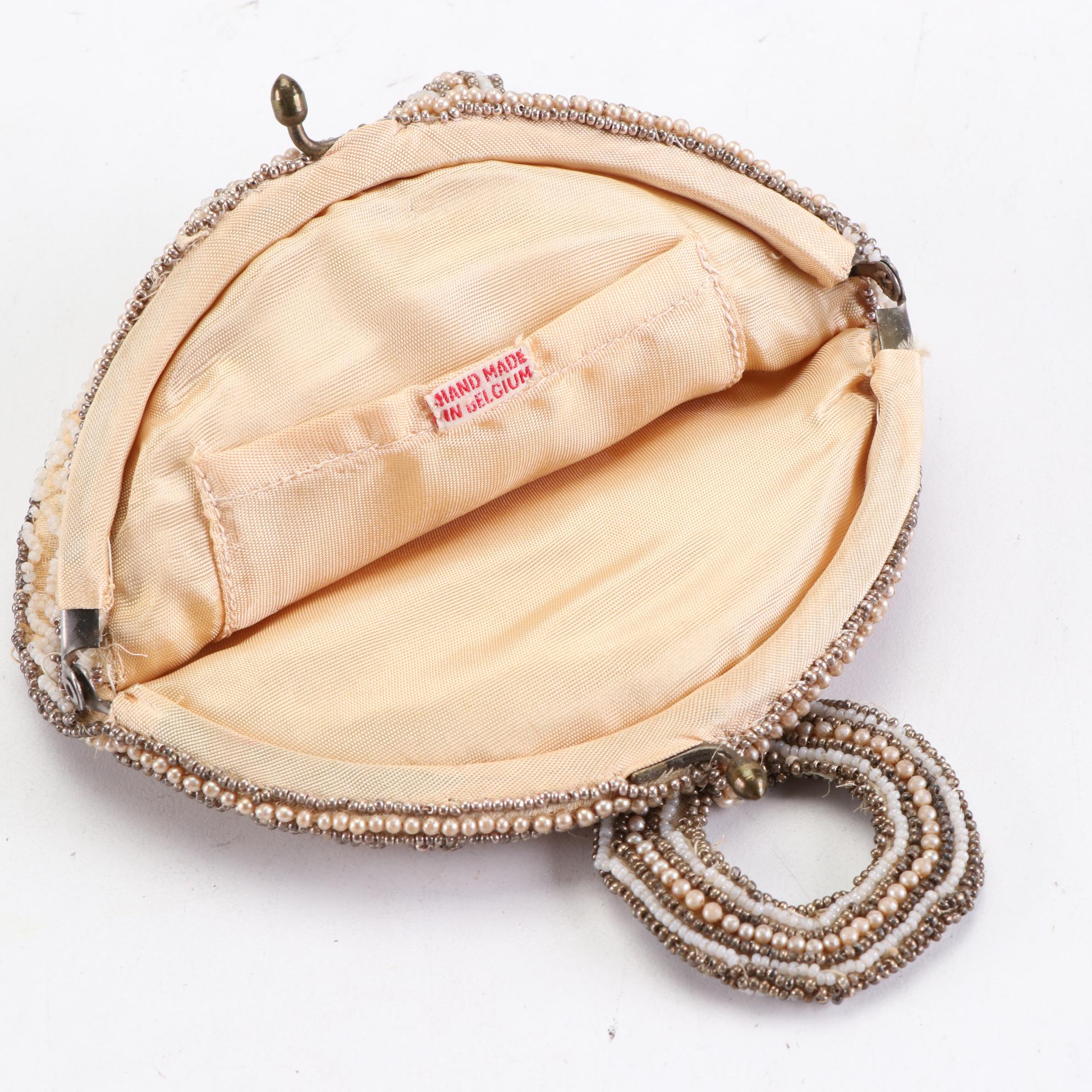 Chatelaine Bag with Velvet and Steel Cut Beads and Other Beaded Bags