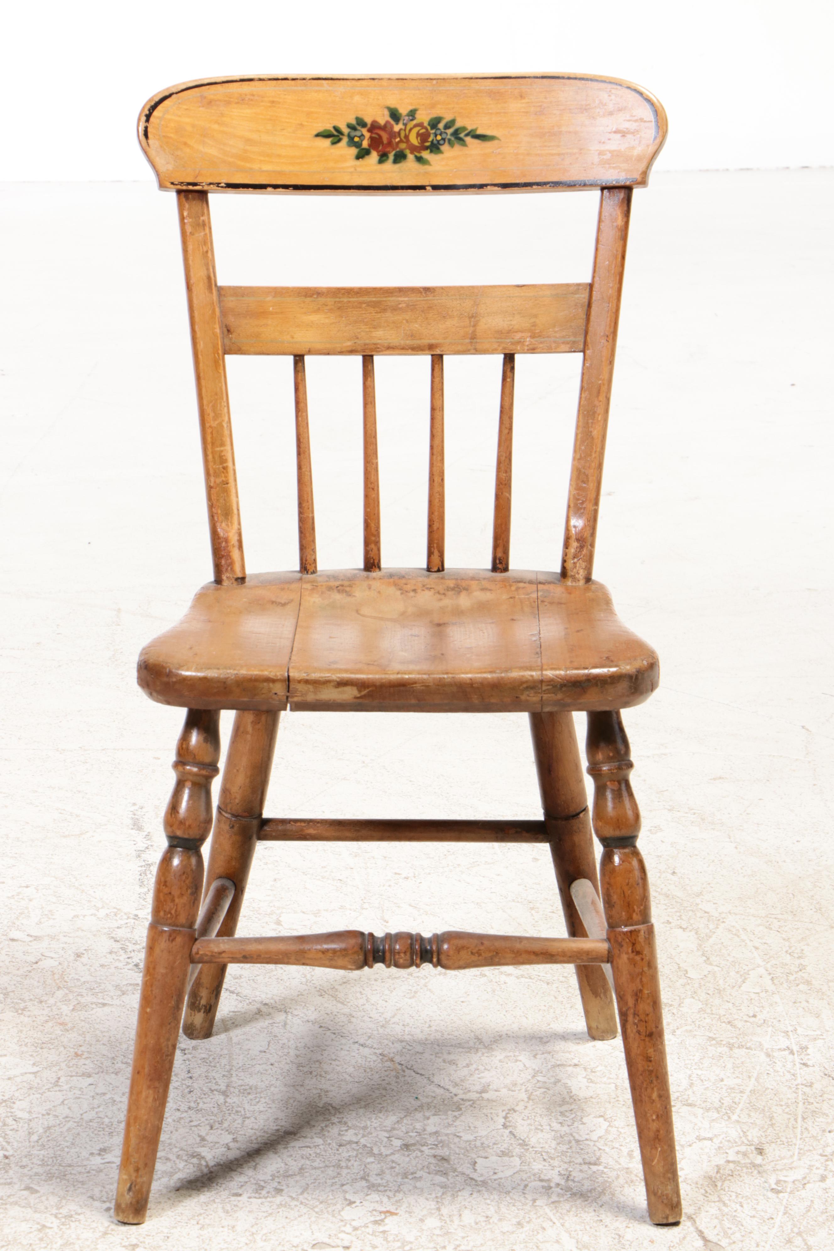 Six American Stencil-Decorated "Fancy" Chairs, 19th Century