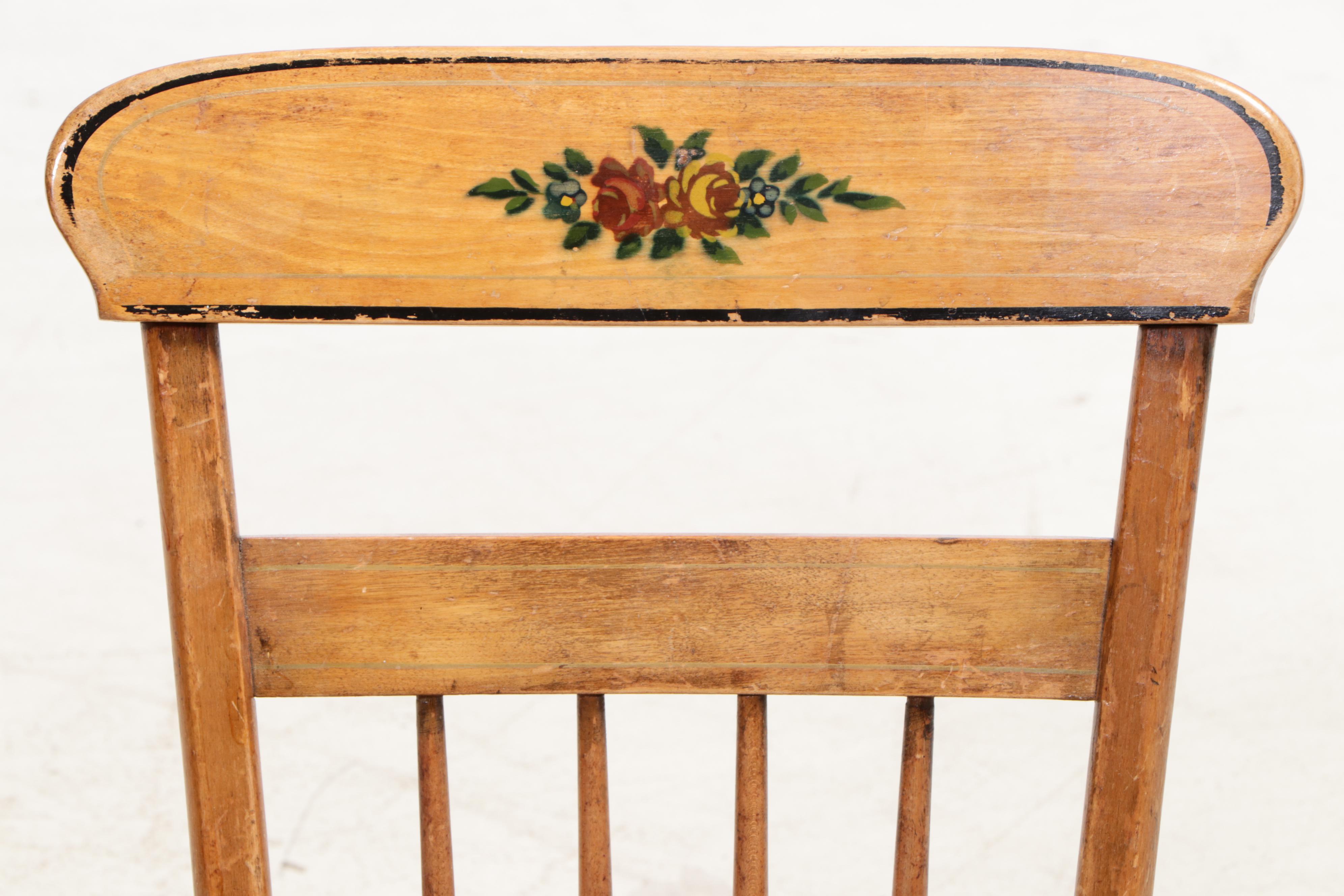 Six American Stencil-Decorated "Fancy" Chairs, 19th Century