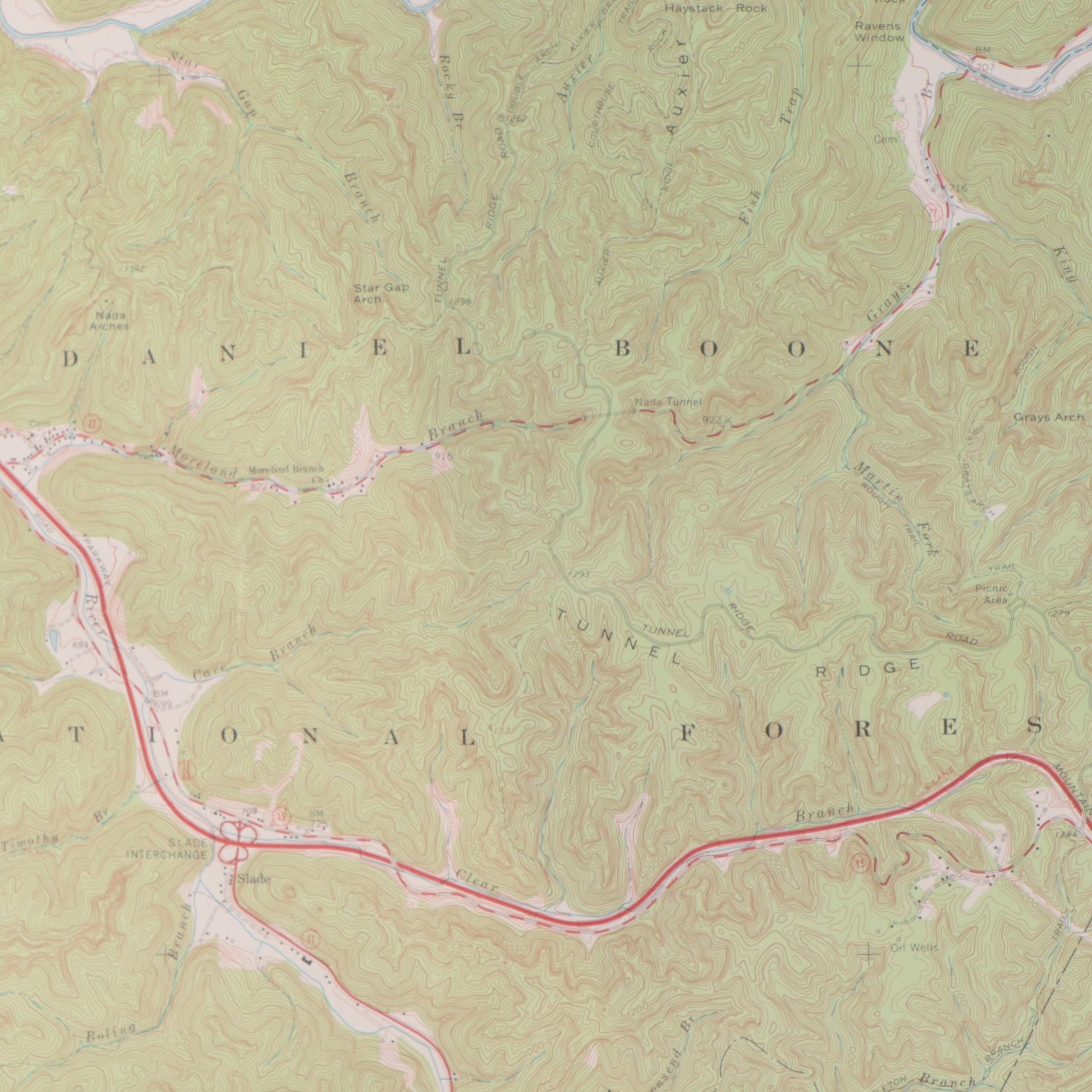 Color Lithograph Map "Land Between Lakes" and More Maps