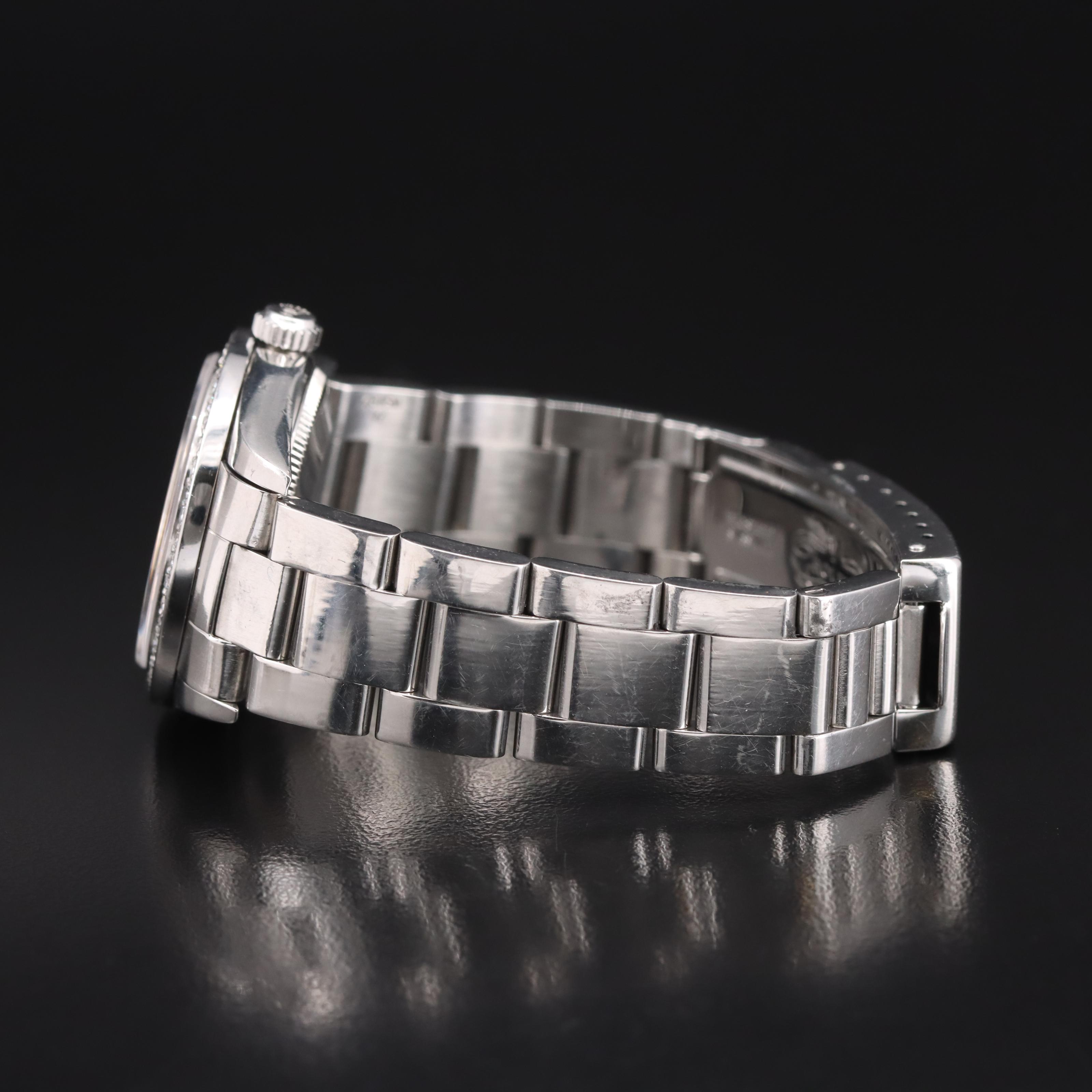 2004-2005 Rolex Oyster Perpetual 1.02 CTW Diamond Dial and Bezel Watch