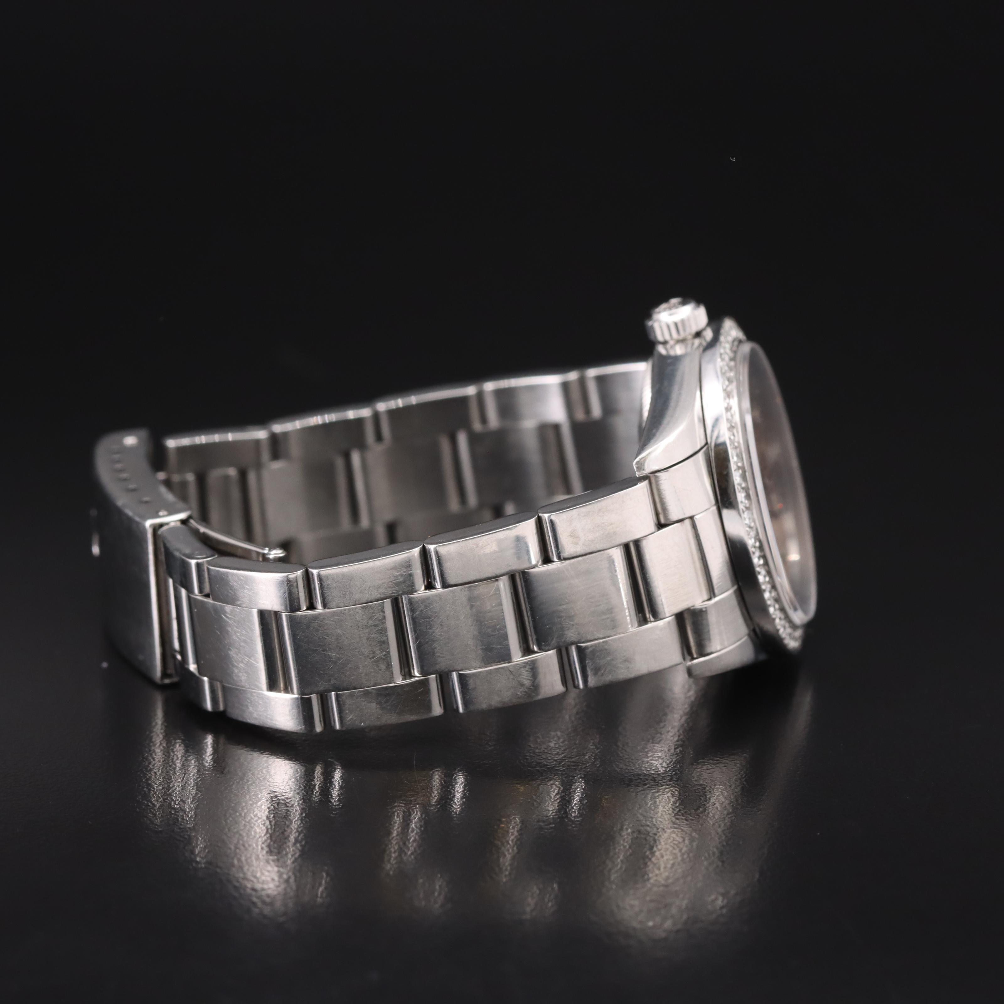 2004-2005 Rolex Oyster Perpetual 1.02 CTW Diamond Dial and Bezel Watch