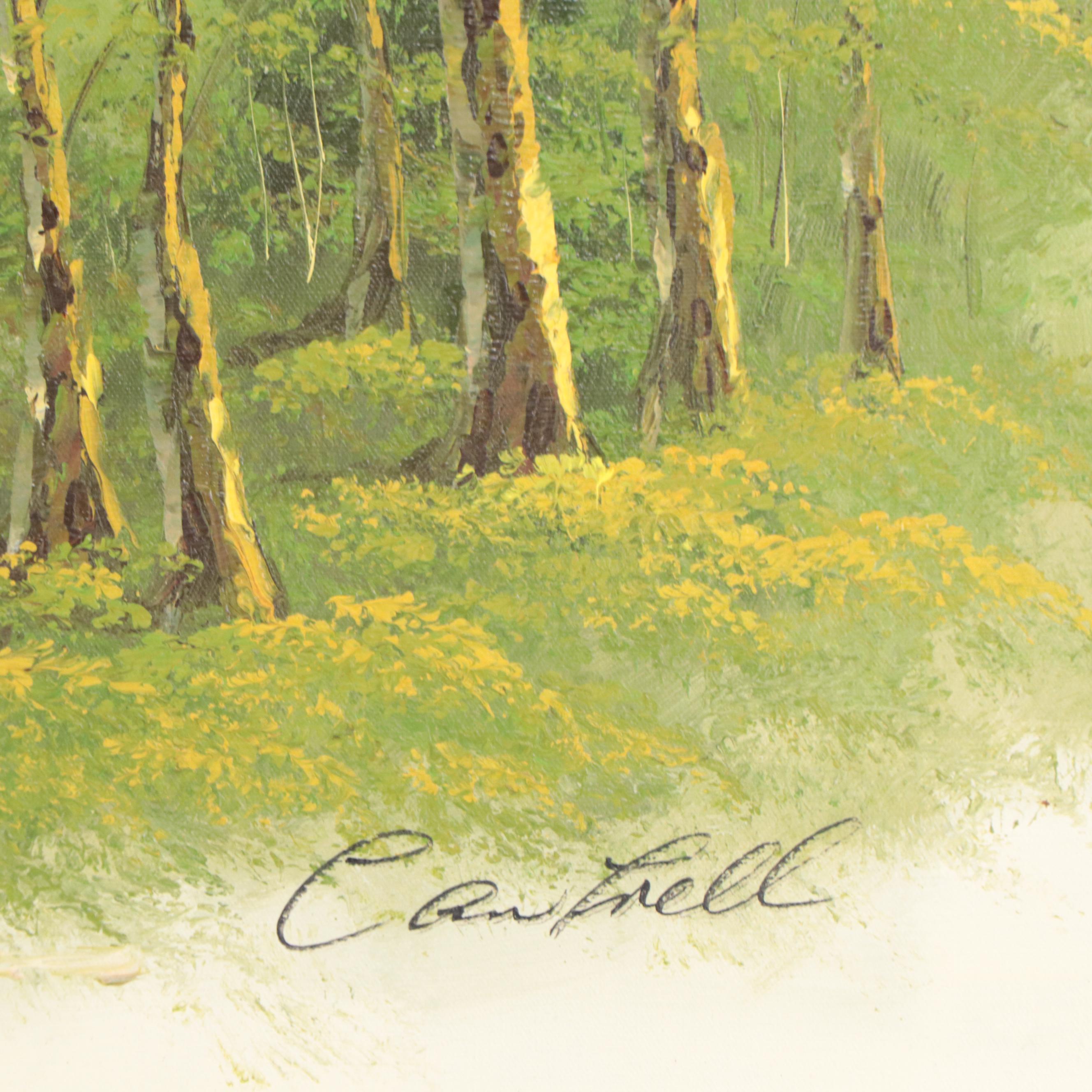 Oil Painting of a Forest Landscape