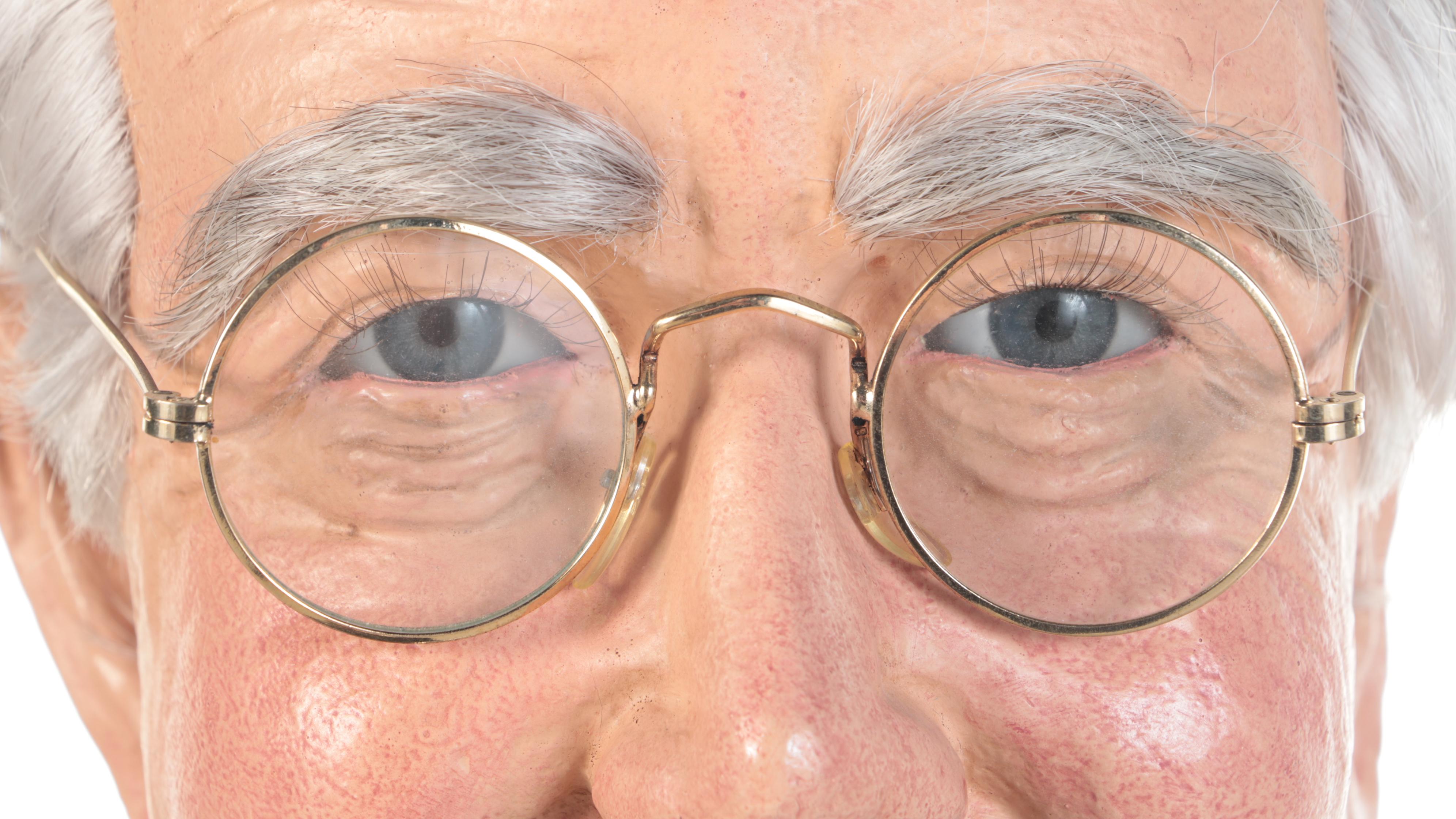 Hyper Realistic Life-Sized Mixed Media Sculpture of Butler With Serving Tray