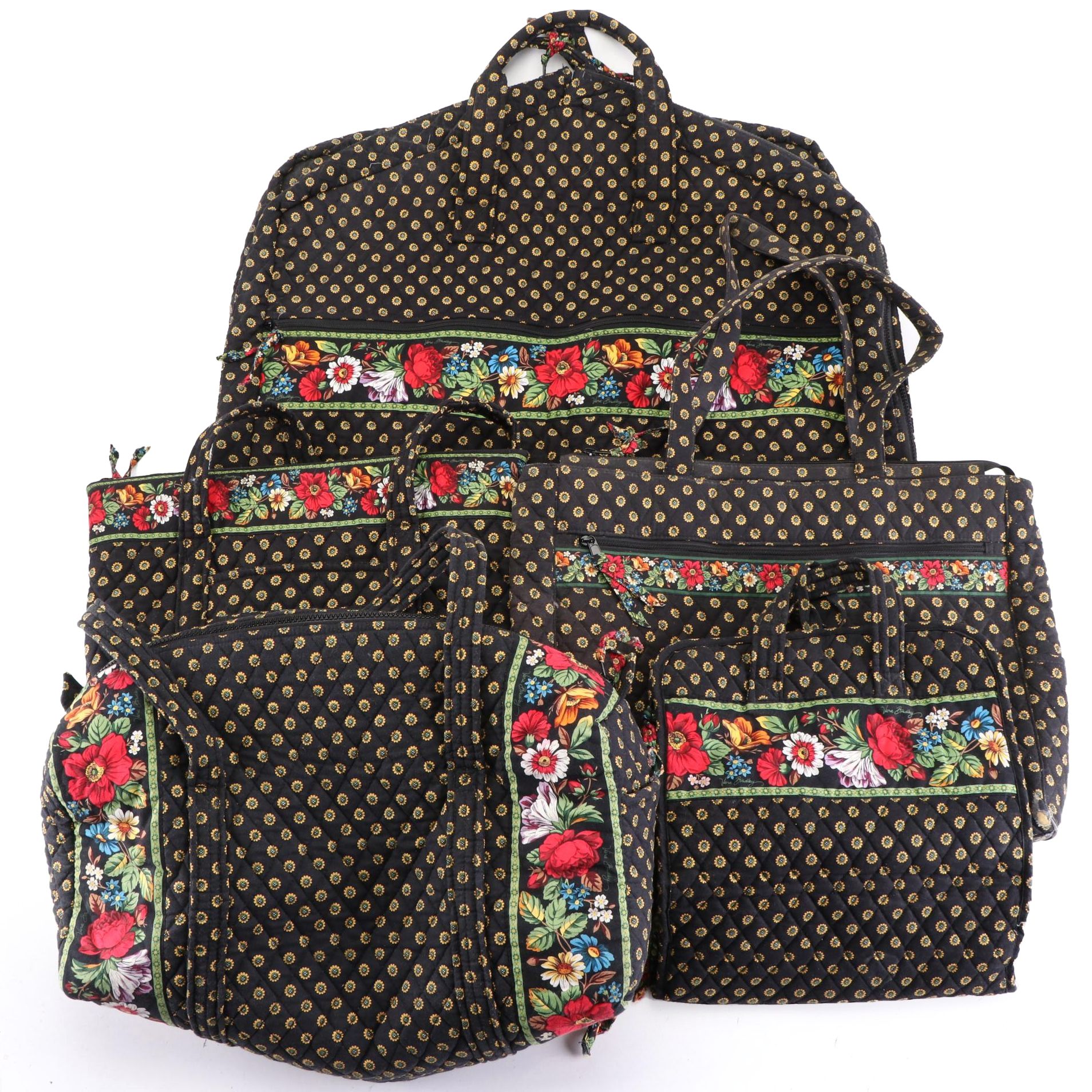 Vera Bradley Travel Bags in "Vibrant Black" Quilted Cotton
